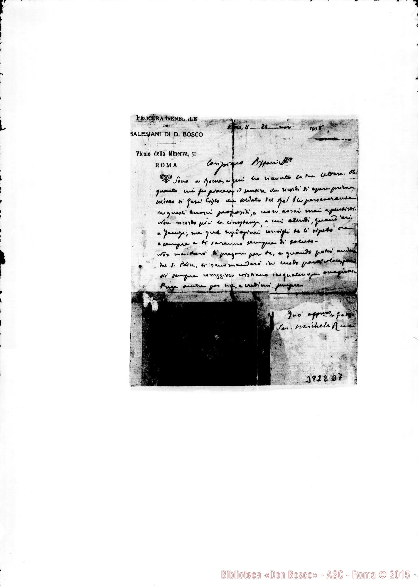 Fotogramma D 7 — Piffari Francesco Roma, 24-11-1908