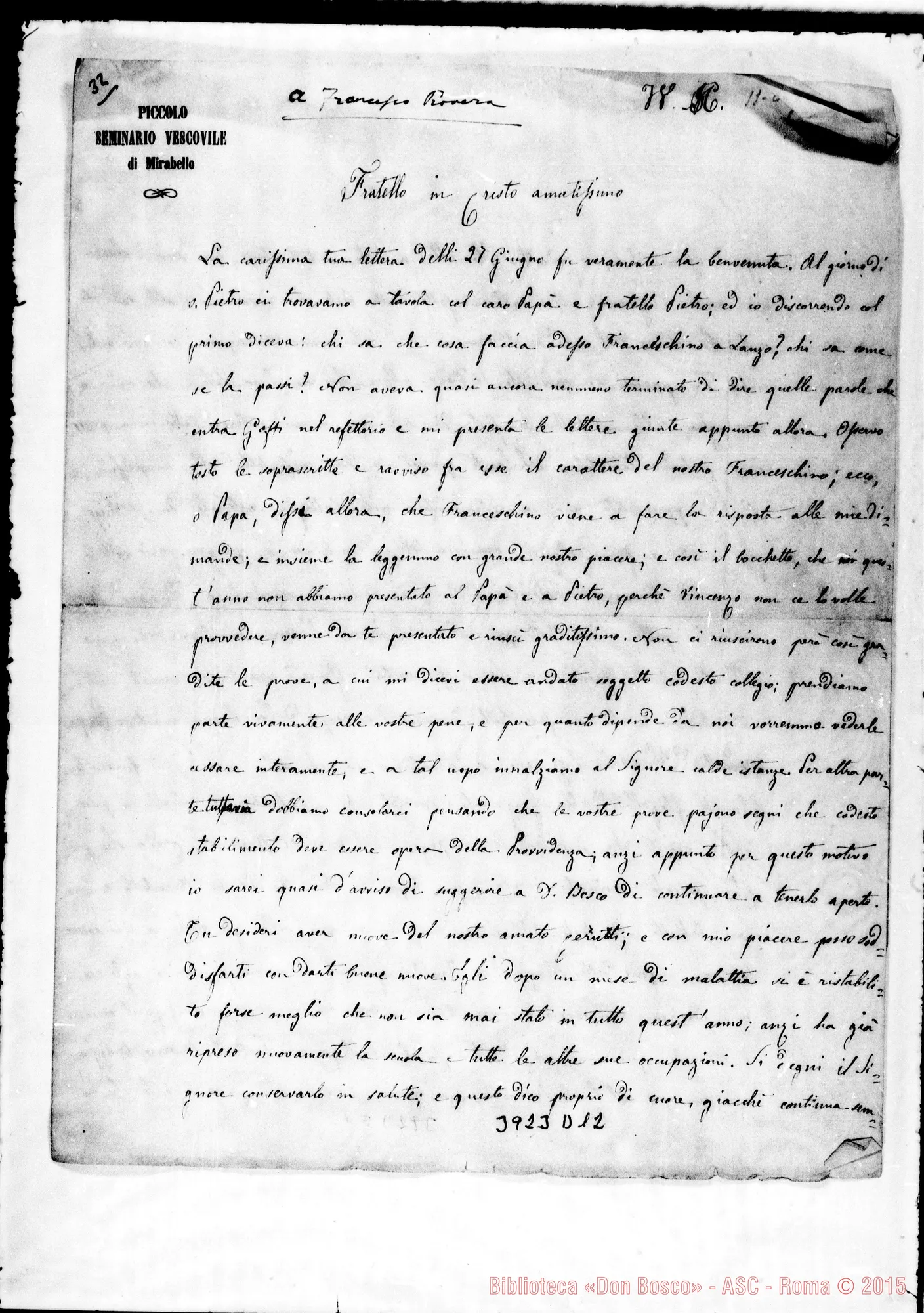 Fotogramma D 12 — Proverà Francesco, SDB Mirabello, 11-07-1865