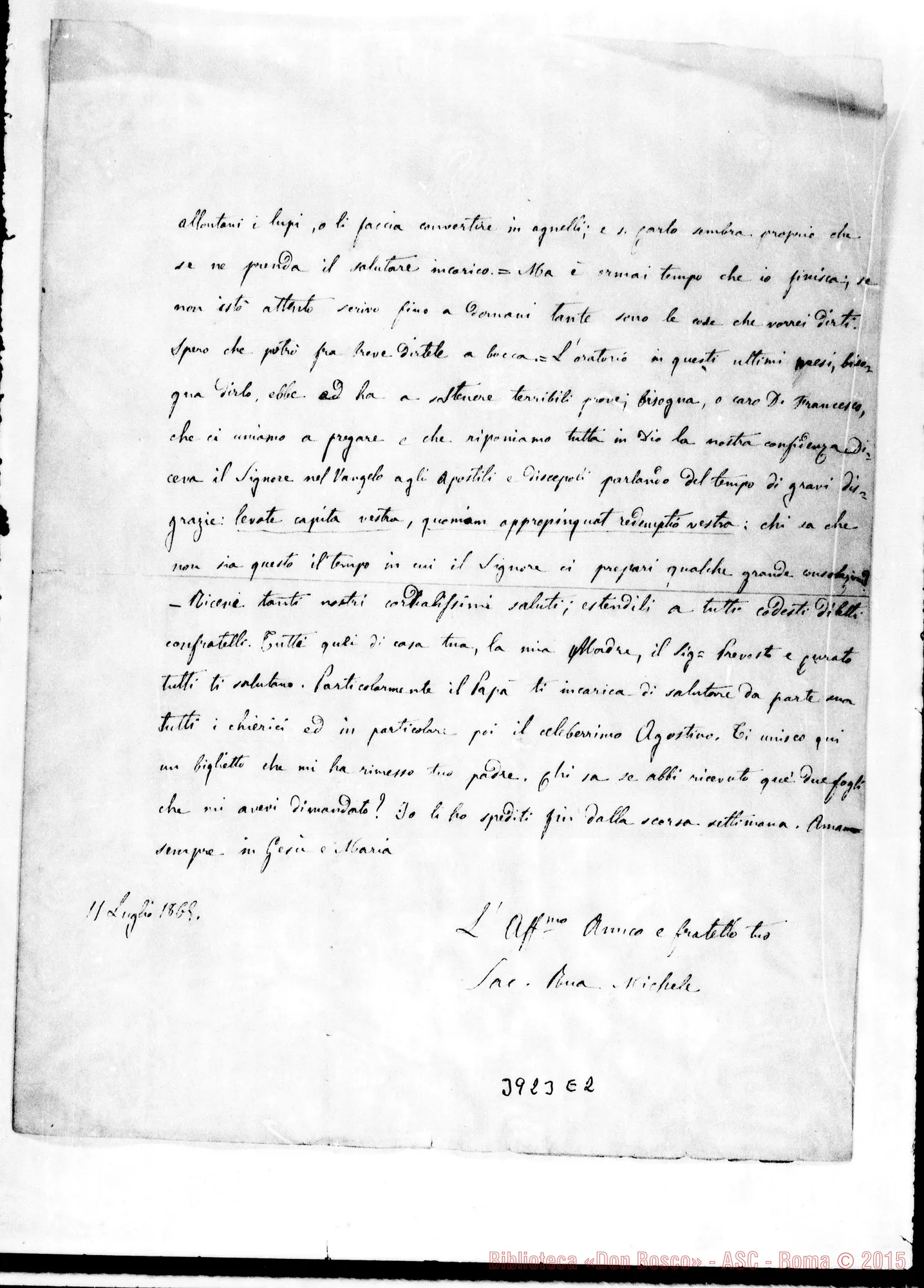 Fotogramma E 2 — Proverà Francesco, SDB Mirabello, 11-07-1865