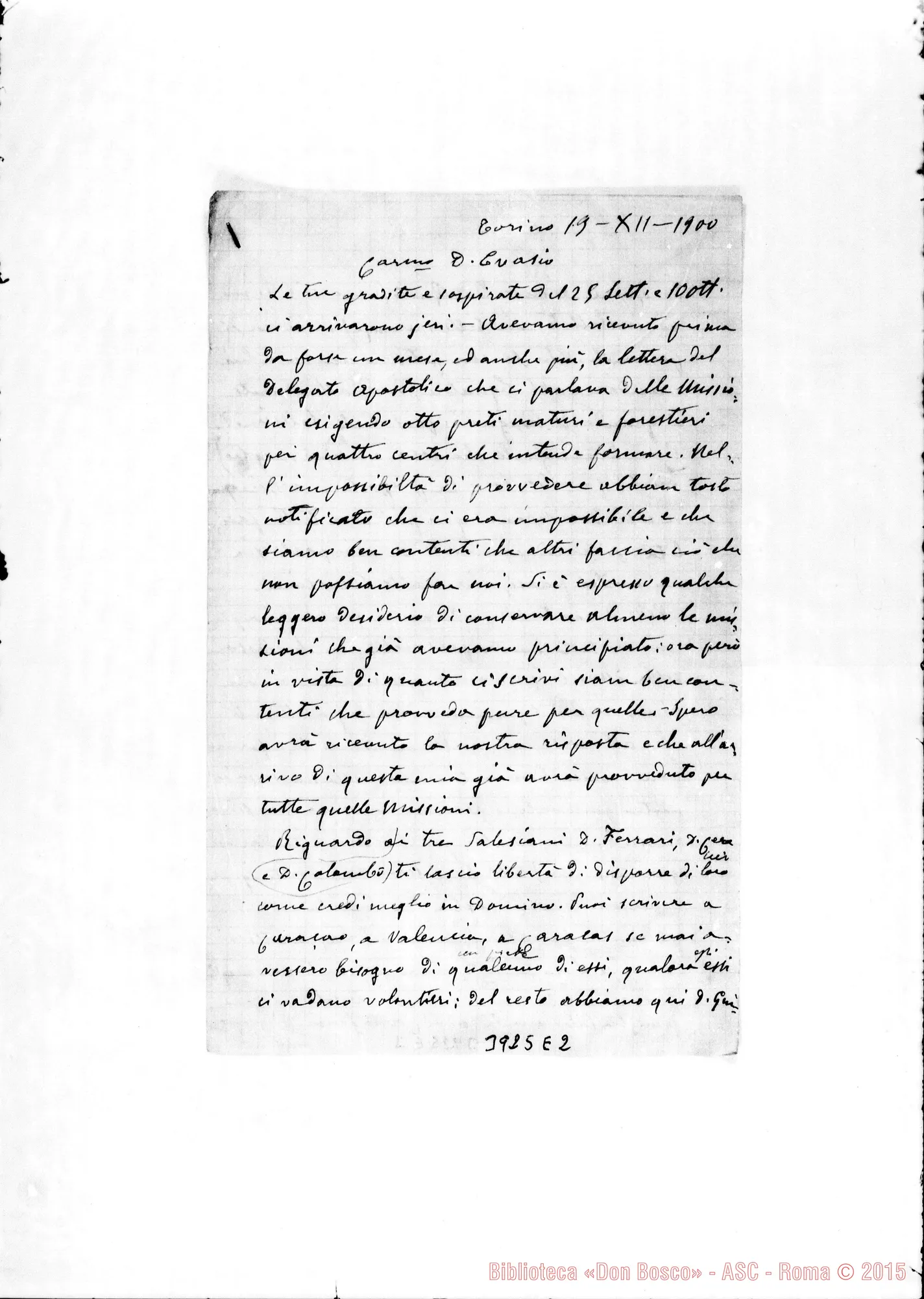 Fotogramma E 2 — « « Torino, 19-12-1900