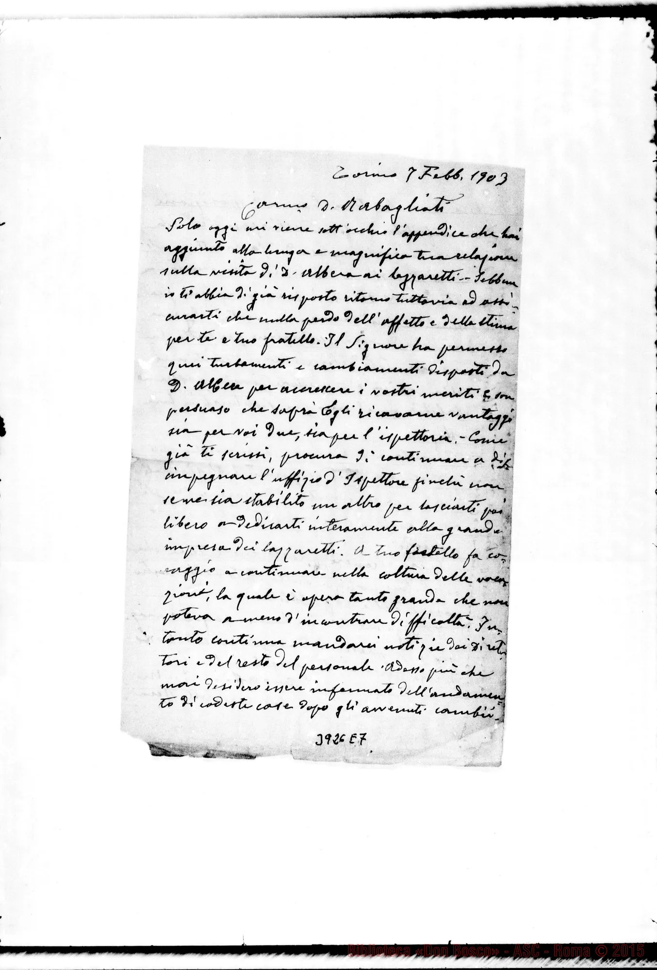 Fotogramma E 7 — « « Torino, 7-02-1903
