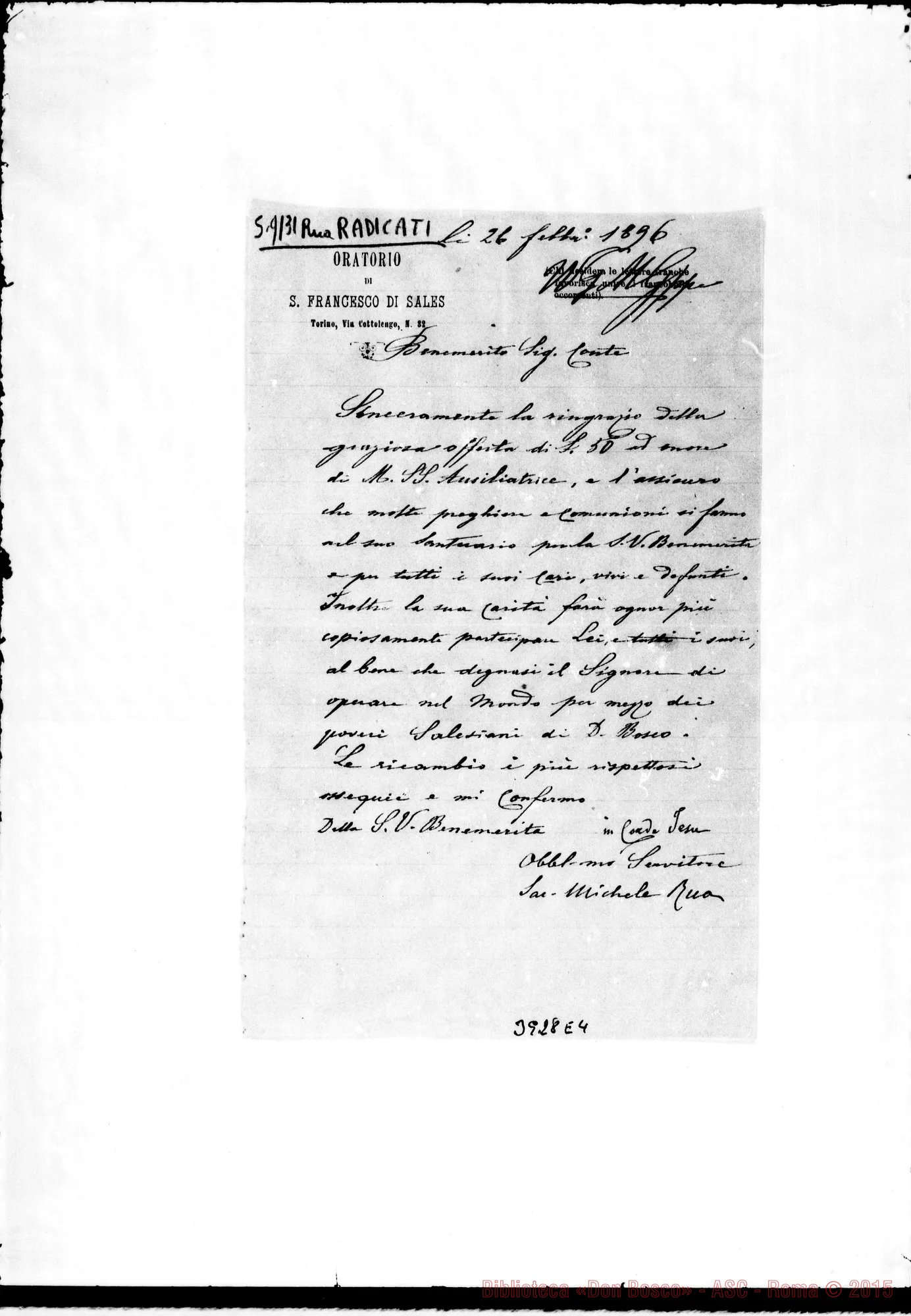 Fotogramma E 4 — « « .. Torino, 26-02-1896