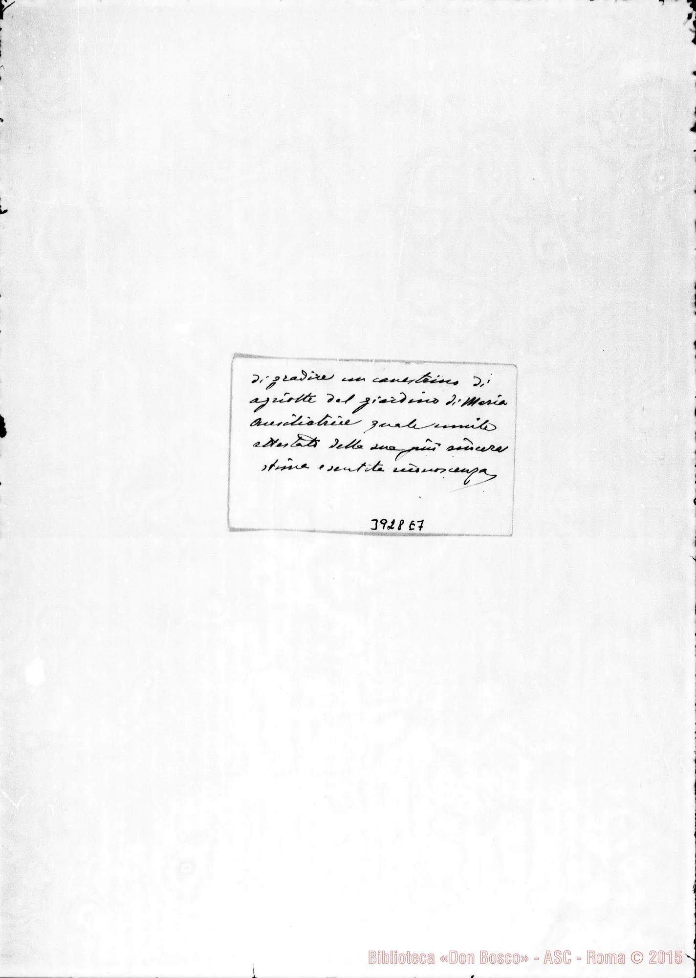 Fotogramma E 7 — « « « Torino, 19-06-1899 Biglietto da visita