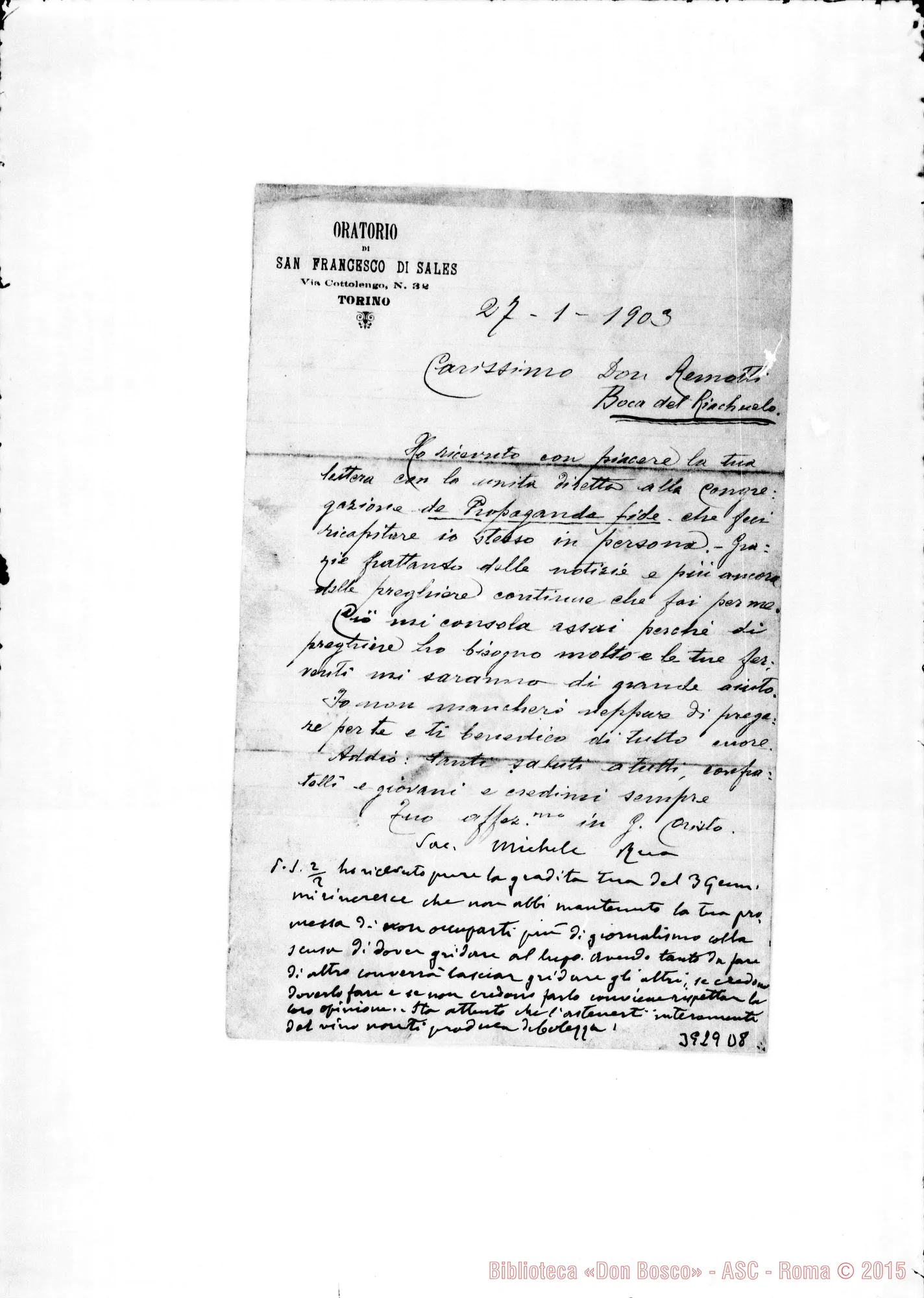 Fotogramma D 8 — « « Torino, 27-01-1903