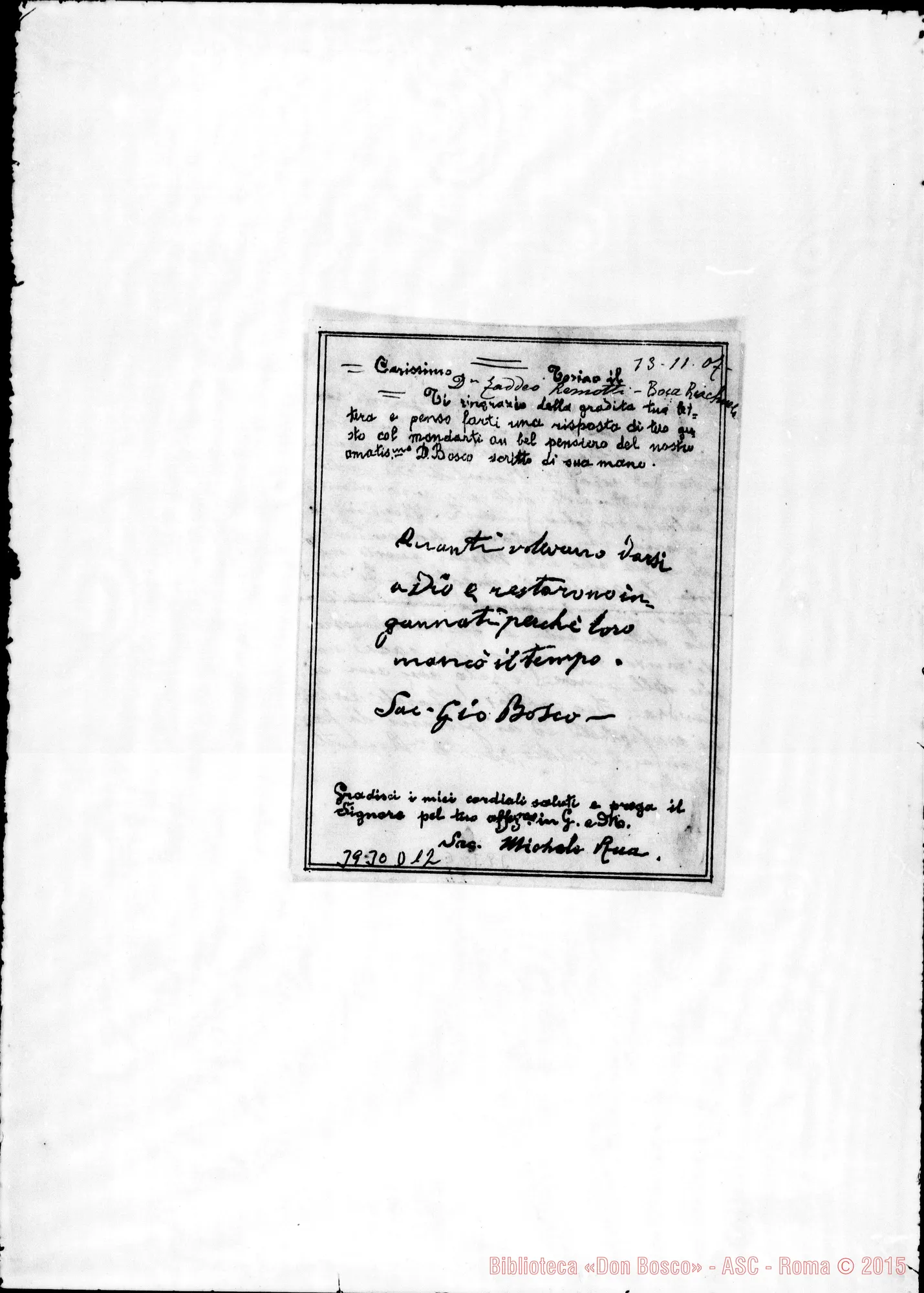 Fotogramma D 12 — « « Torino, 13-11-1907