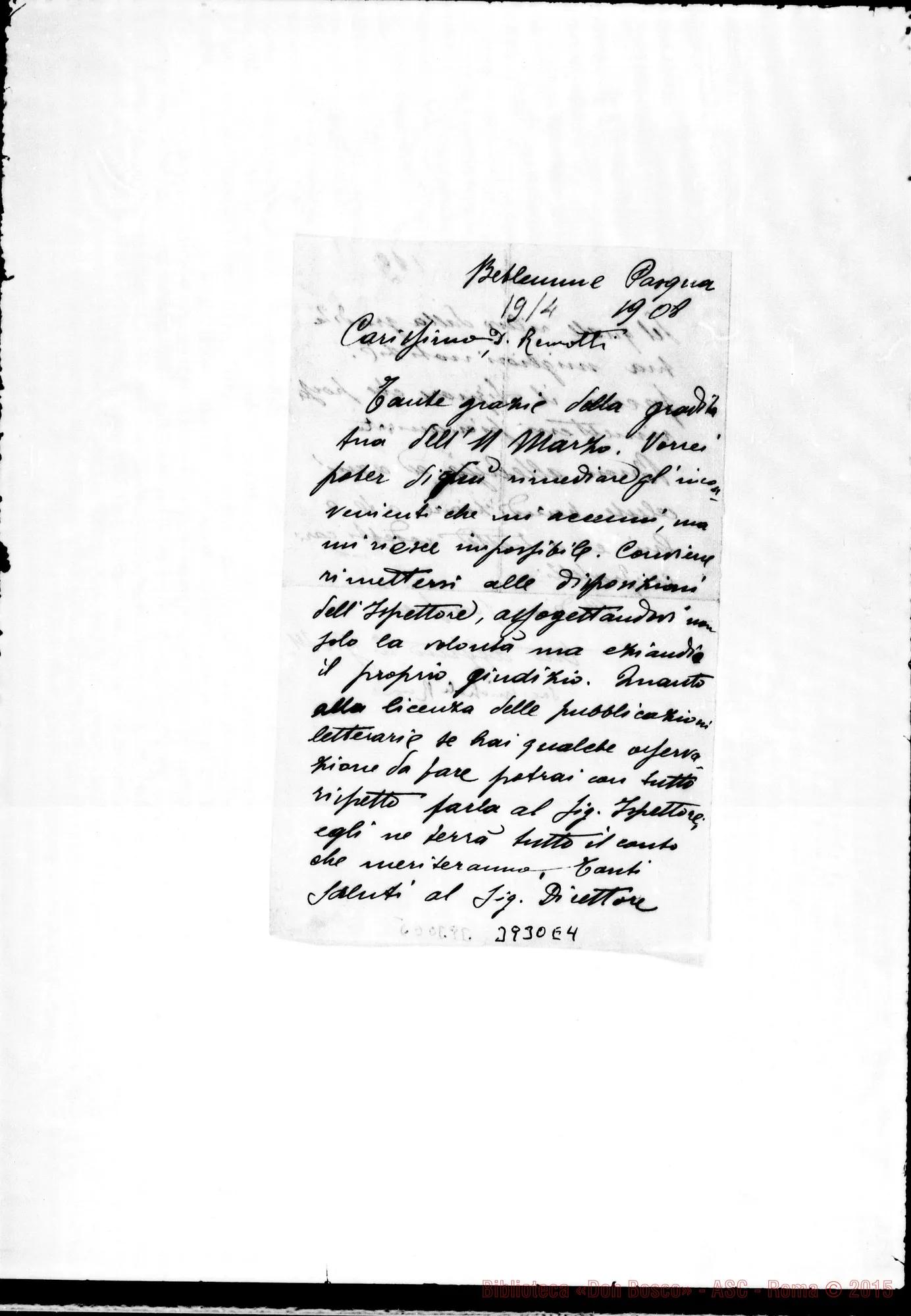 Fotogramma E 4 — « « Betlemme, 19-04-1908
