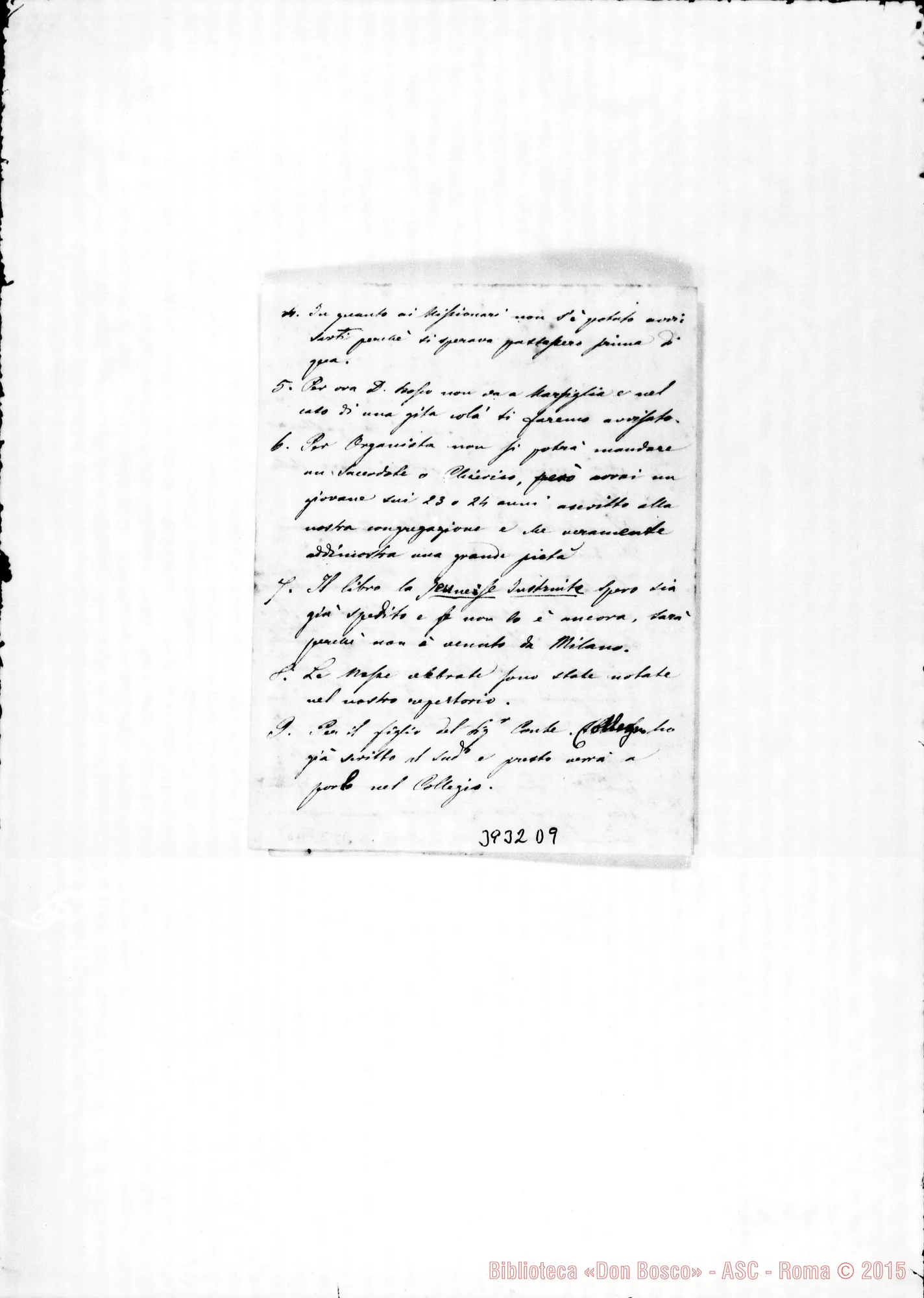 Fotogramma D 9 — Ronchail Giuseppe, SDB Torino, 15-11-1876