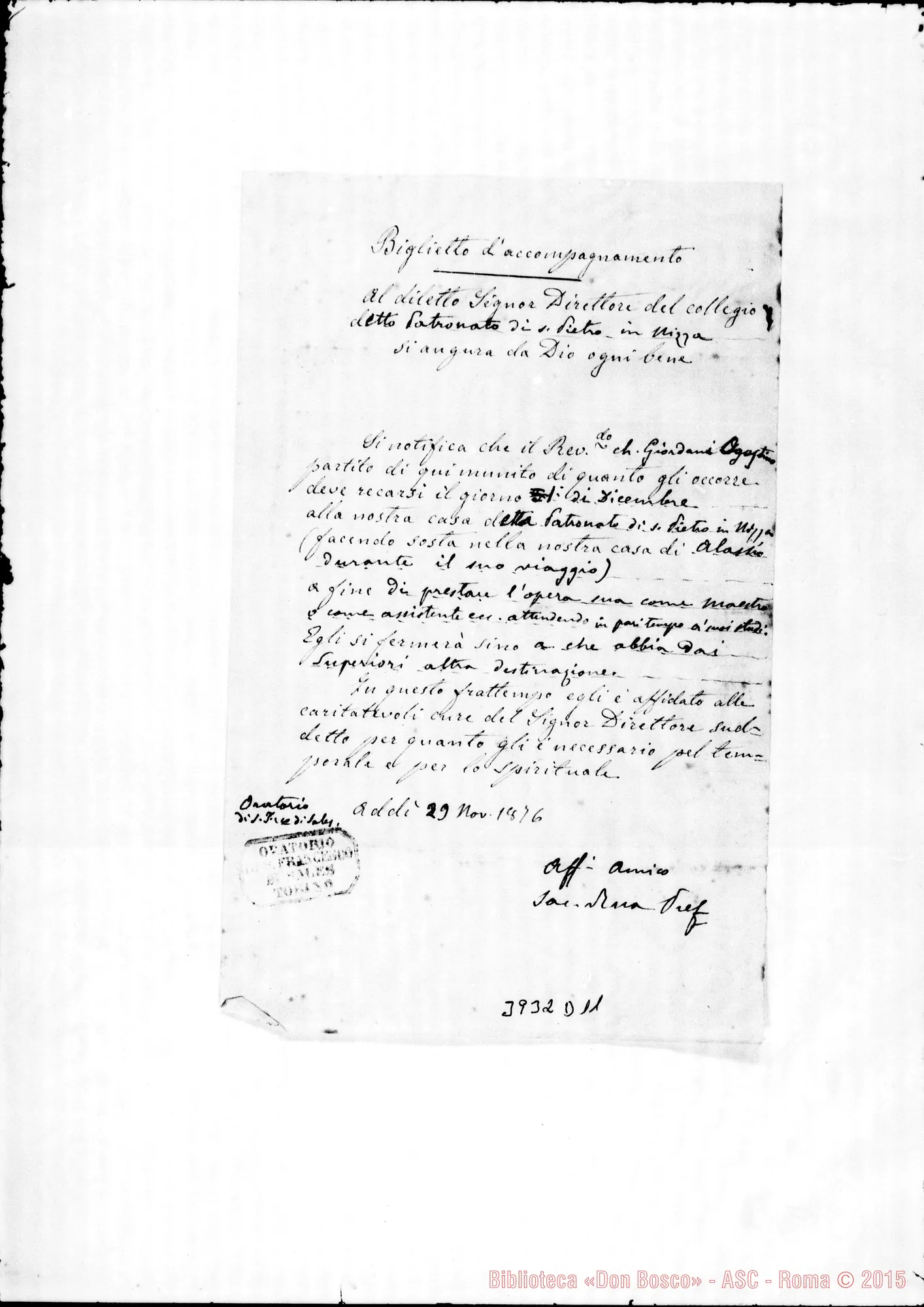Fotogramma D 11 — « « Torino, 29-11-1876