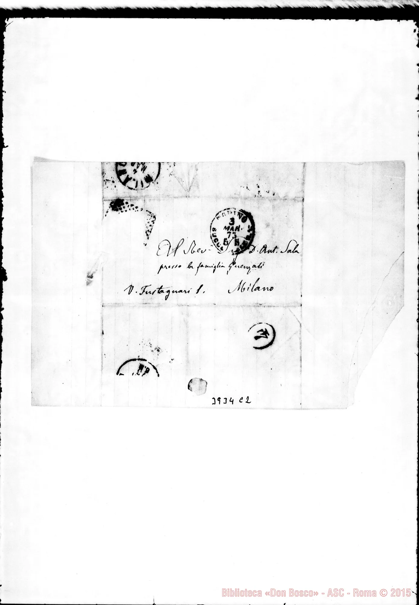 Fotogramma C 2 — Sala Antonio, SDB Torino, 3-03-1873