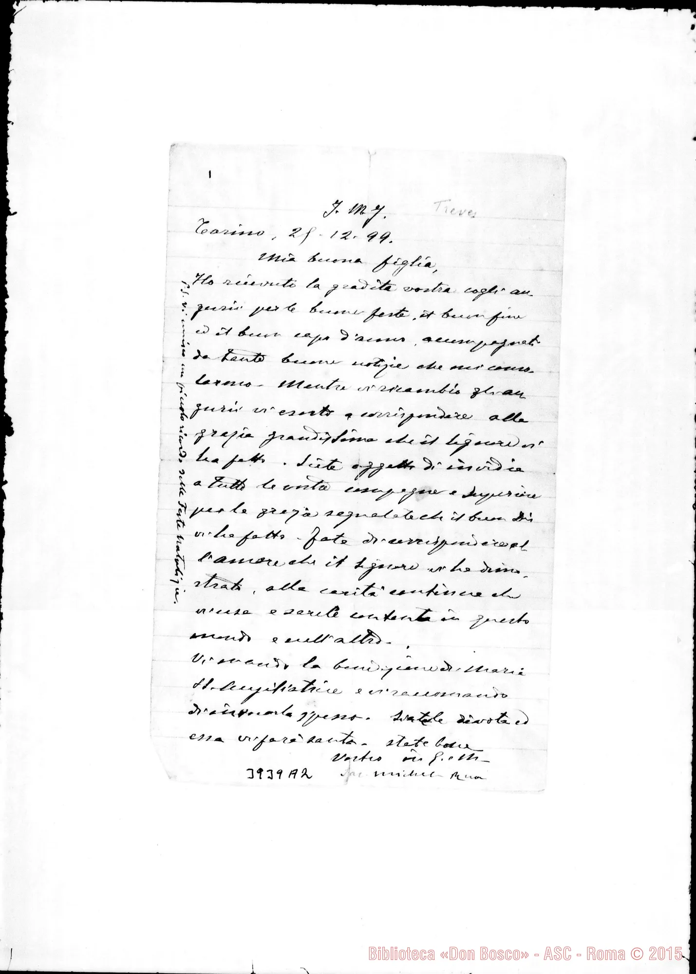 Fotogramma A 2 — Treves Maria, sig.na Torino, 25-12-1899