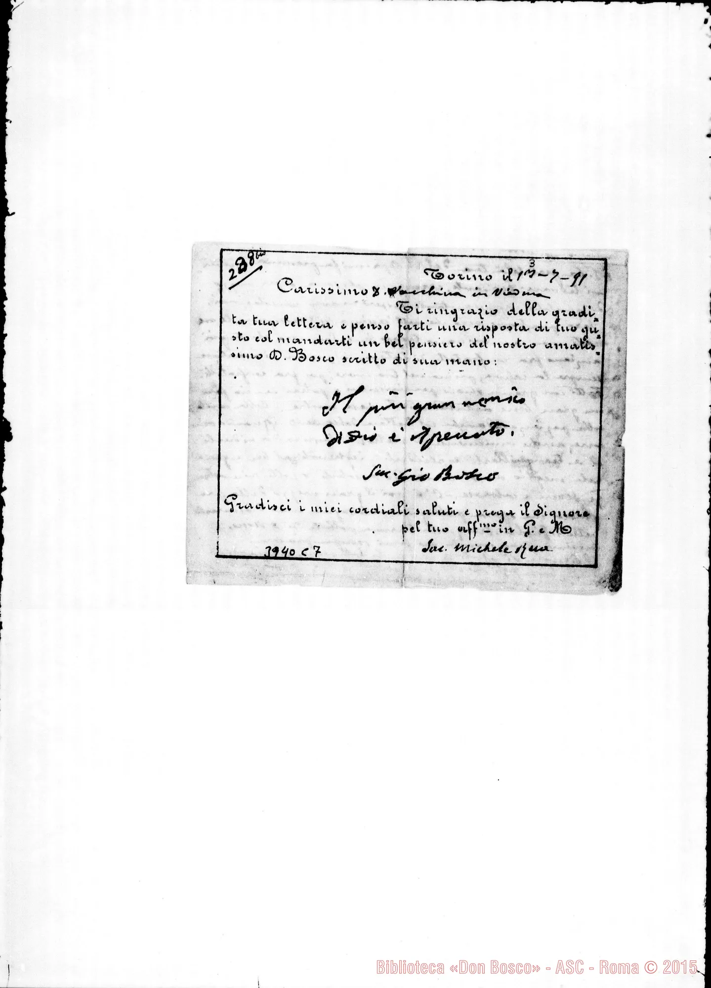 Fotogramma C 7 — Vacchina Bernardo, SDB Torino, 13-07-1891