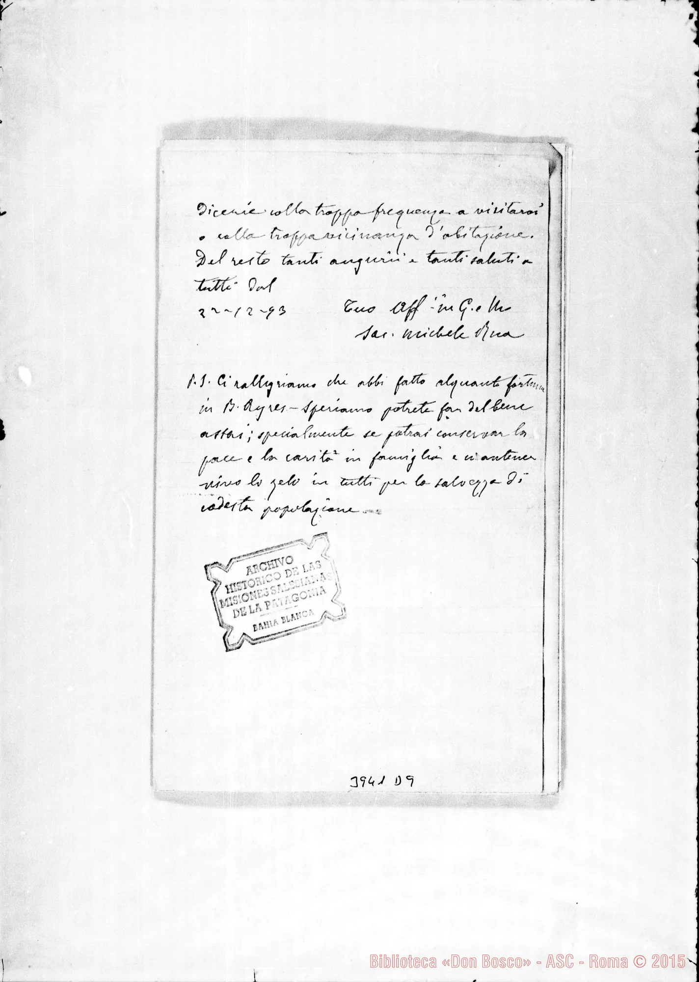 Fotogramma D 9 — Vacchina Bernardo, SDB Torino, 16-12-1893