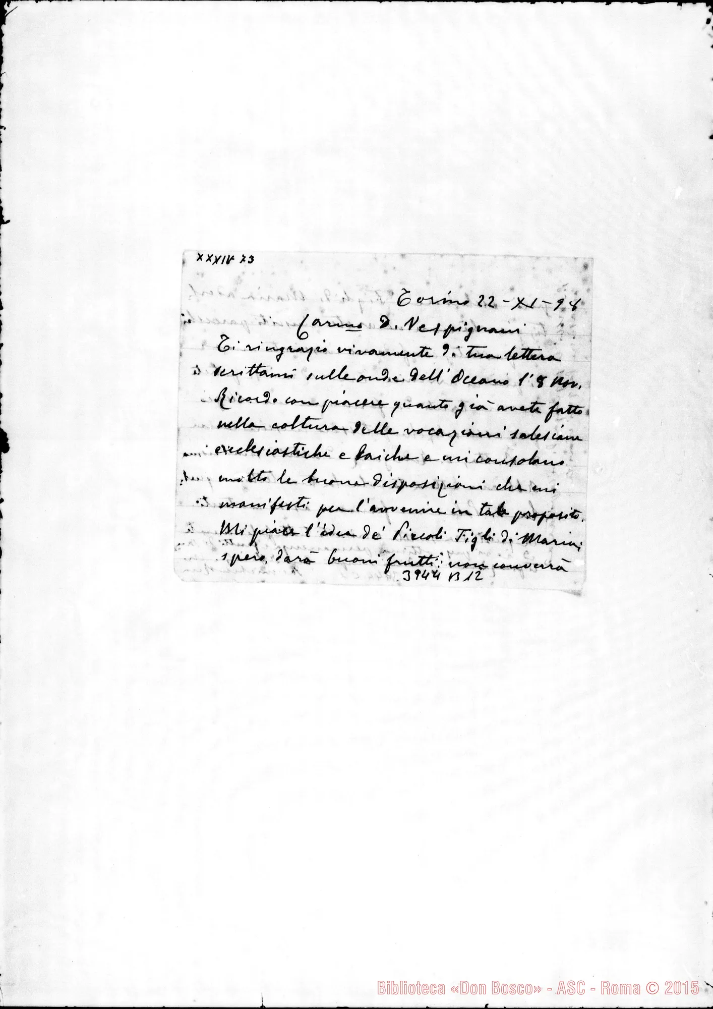 Fotogramma B 12 — « « Torino, 22-11-1898