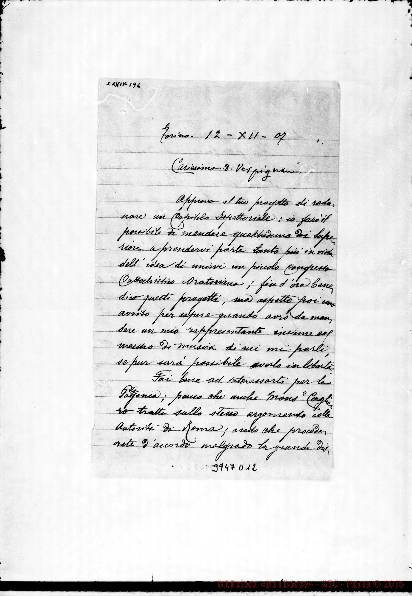 Fotogramma D 12 — « « Torino, 12-12-1907