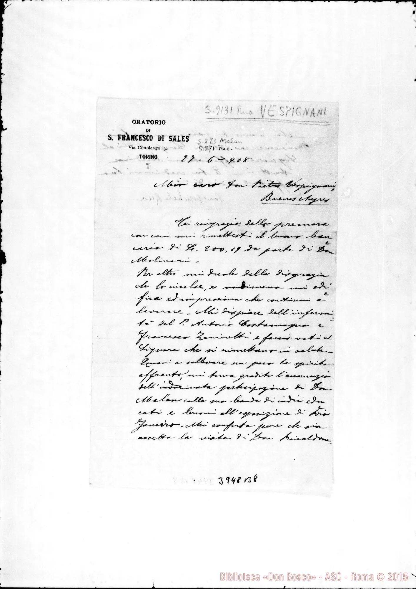 Fotogramma B 8 — « « Torino, 27-06-1908