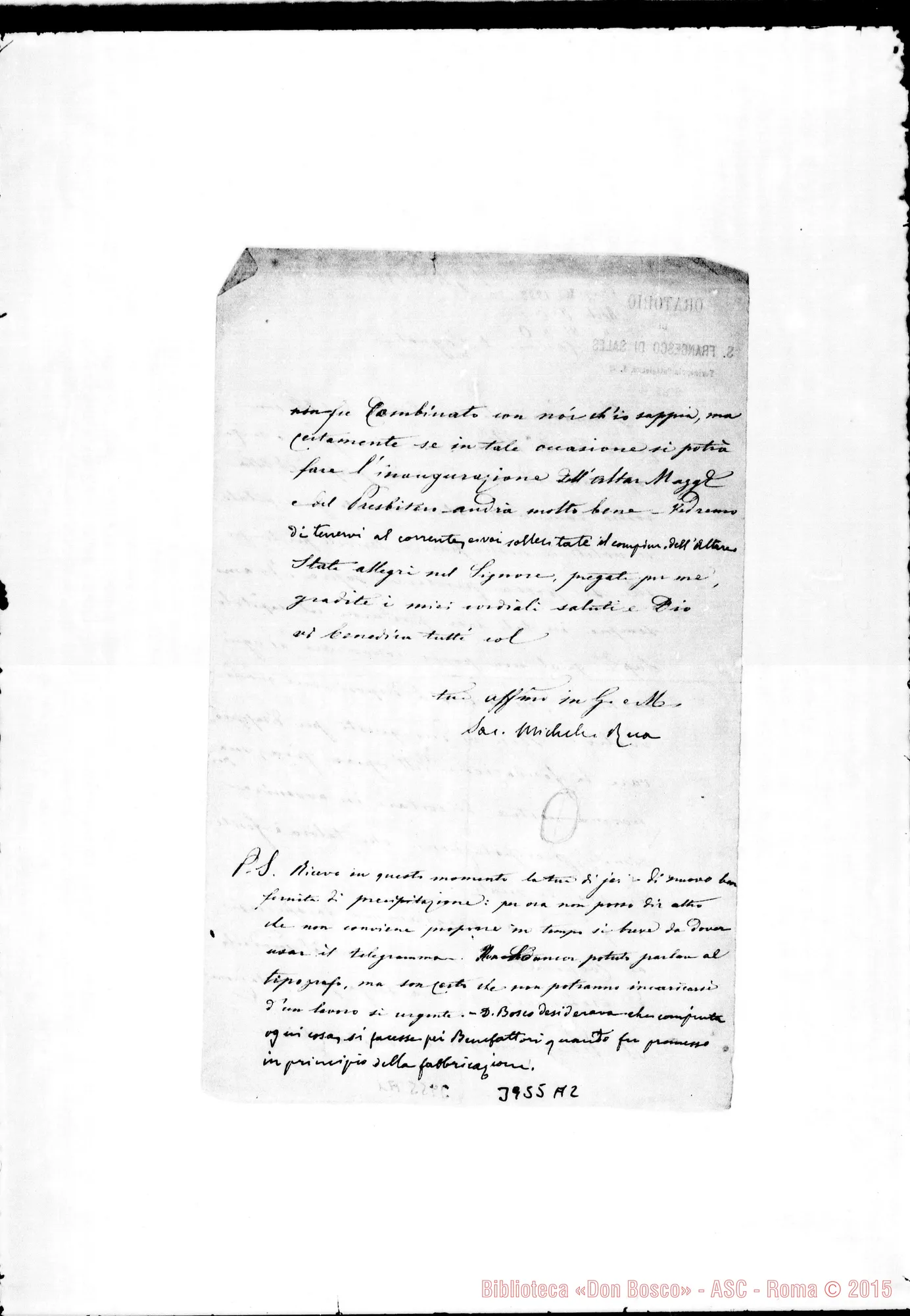 Fotogramma A 2 — Cagnoli Francesco, SDB Torino, 4-07-1888