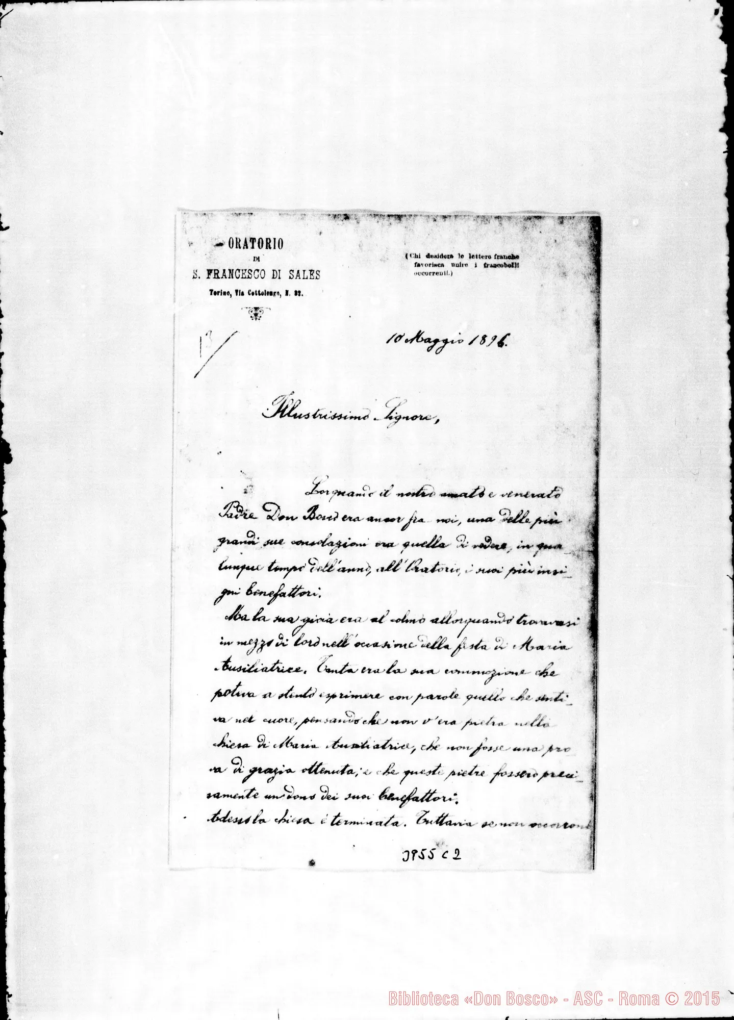 Fotogramma C 2 — « Sig. di Modena Torino, 10-05-1896