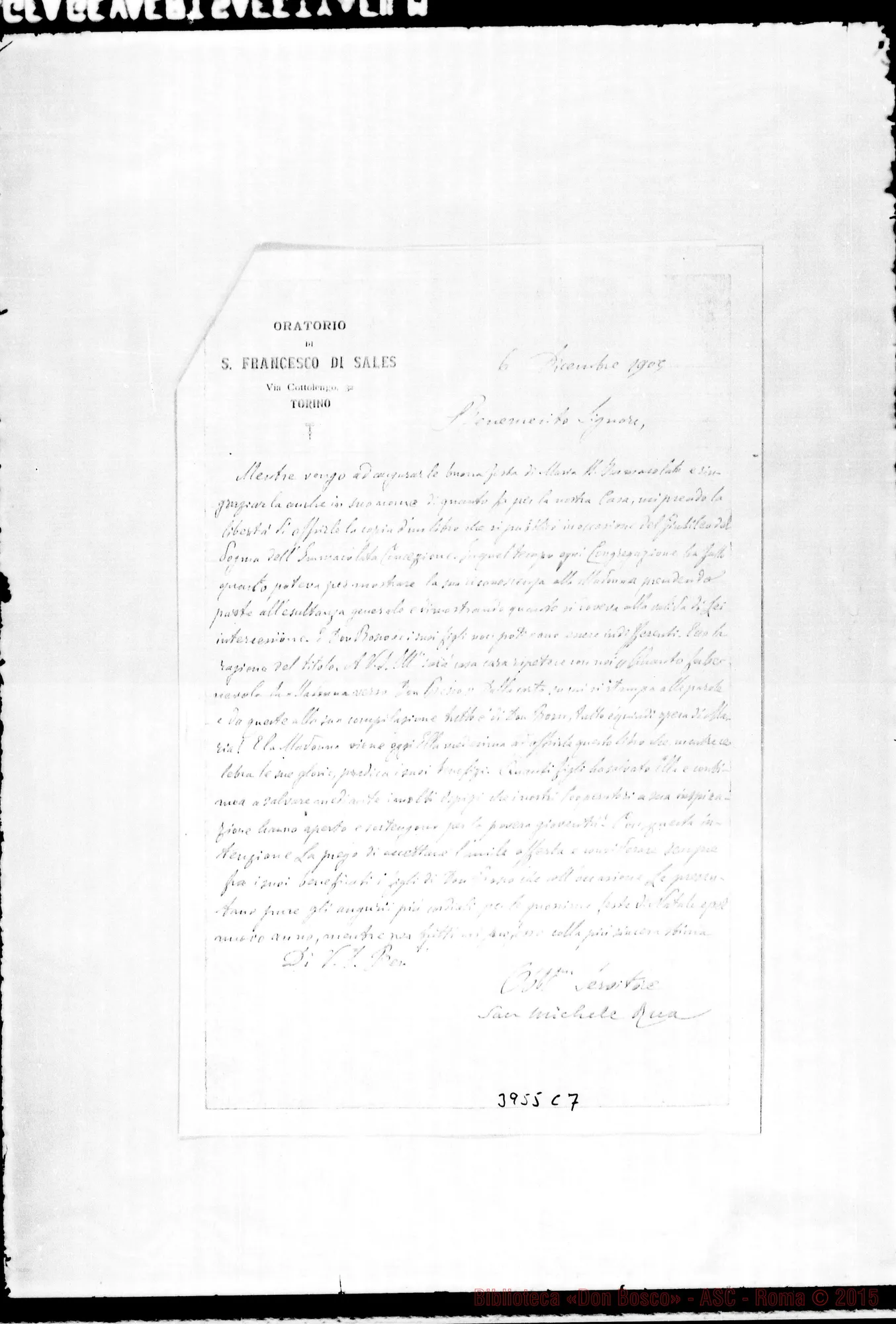 Fotogramma C 7 — « Cooperatore Torino, 6-12-1905