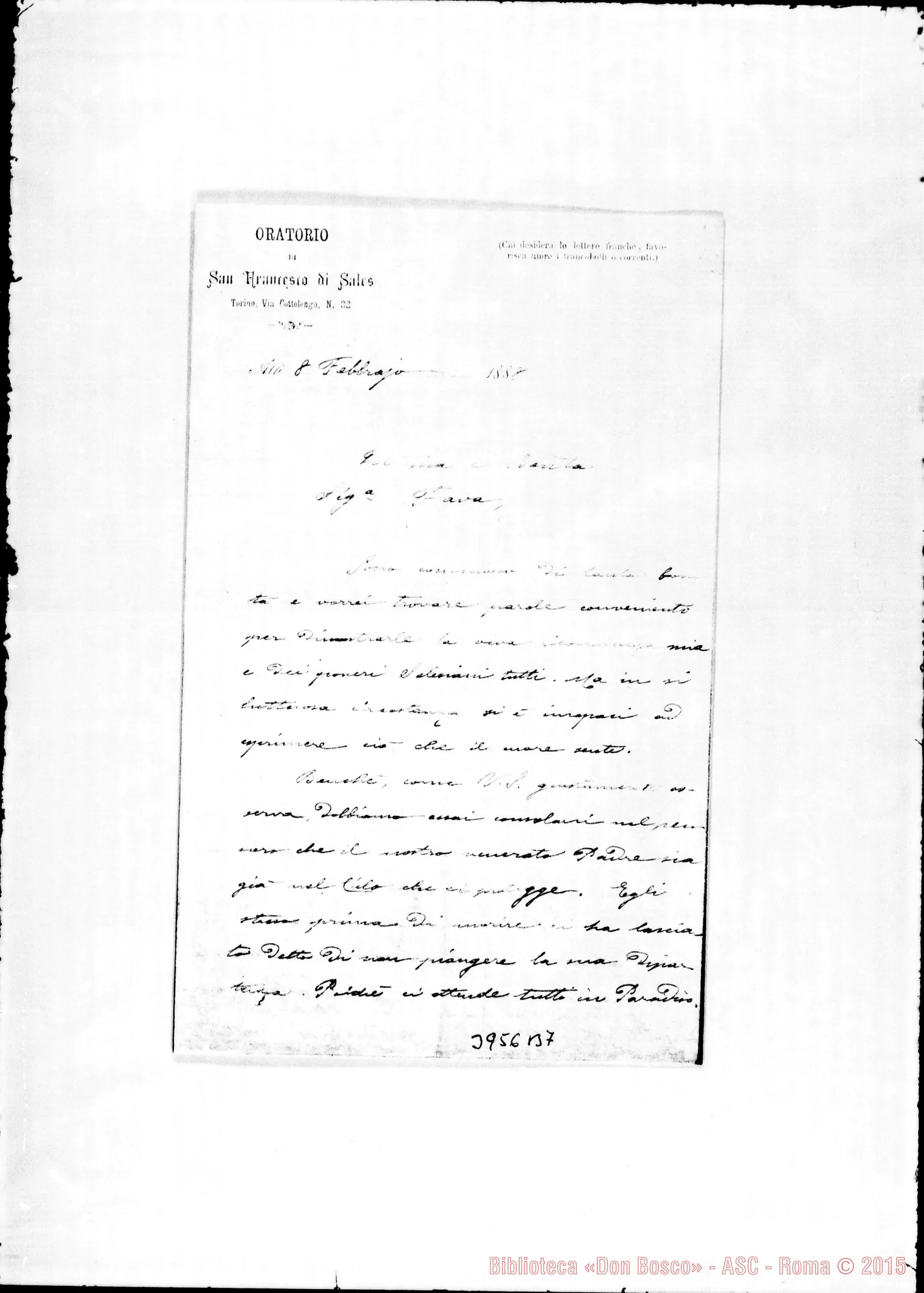 Fotogramma B 7 — « « . Torino, 8-02-1888