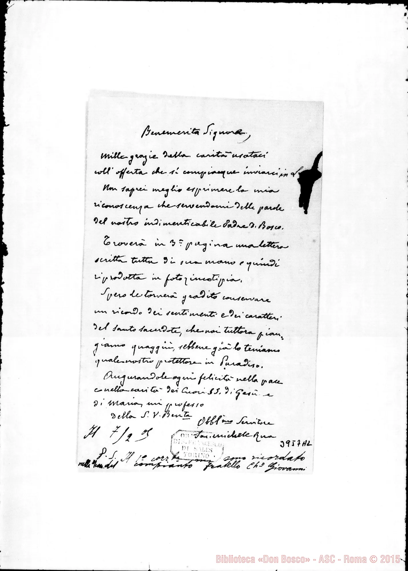 Fotogramma A 2 — Brugnano Èva, sig.ra Torino, 7-02-1905