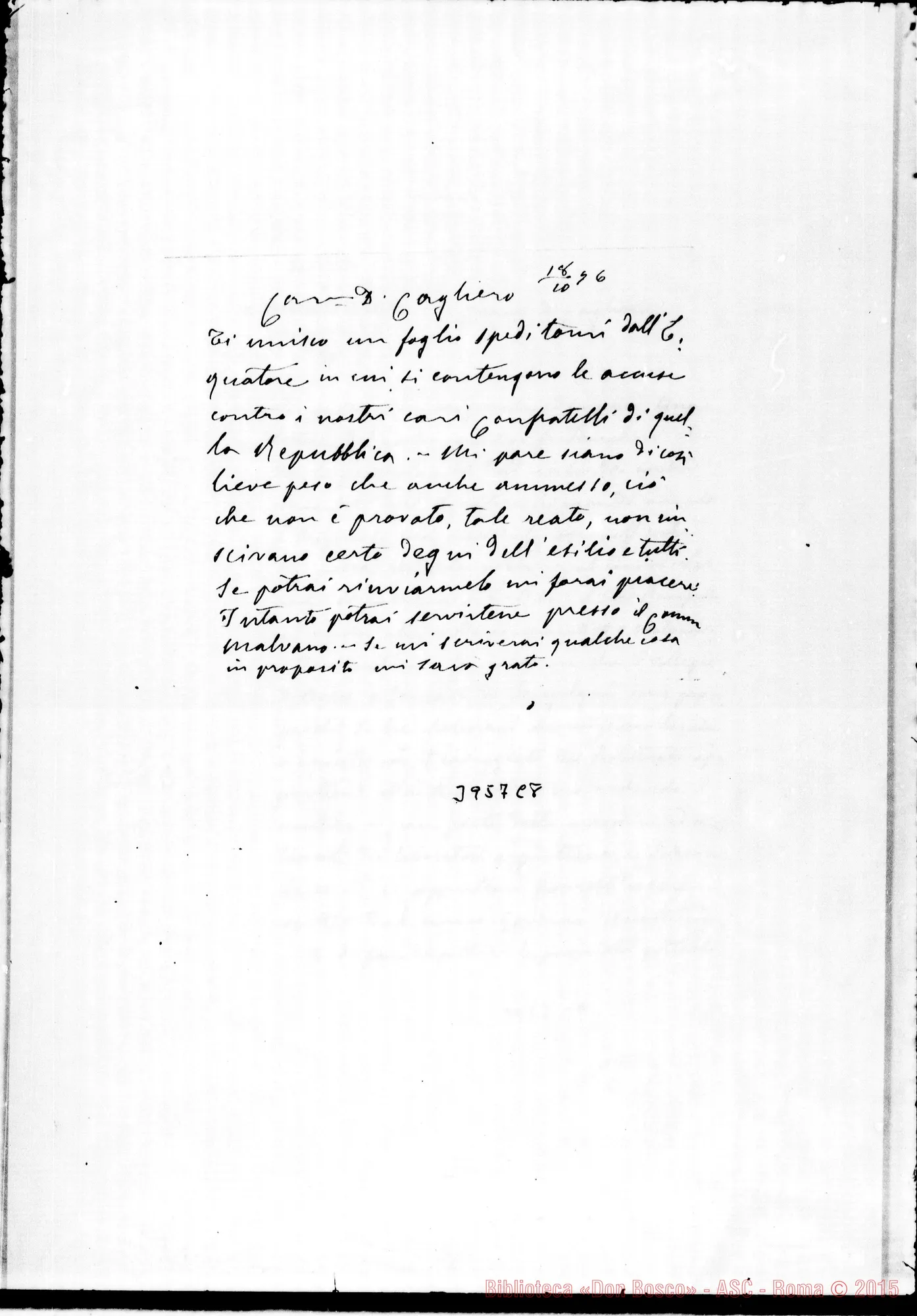 Fotogramma C 8 — « « Torino, 18-10-1896 Cfr. orig.
