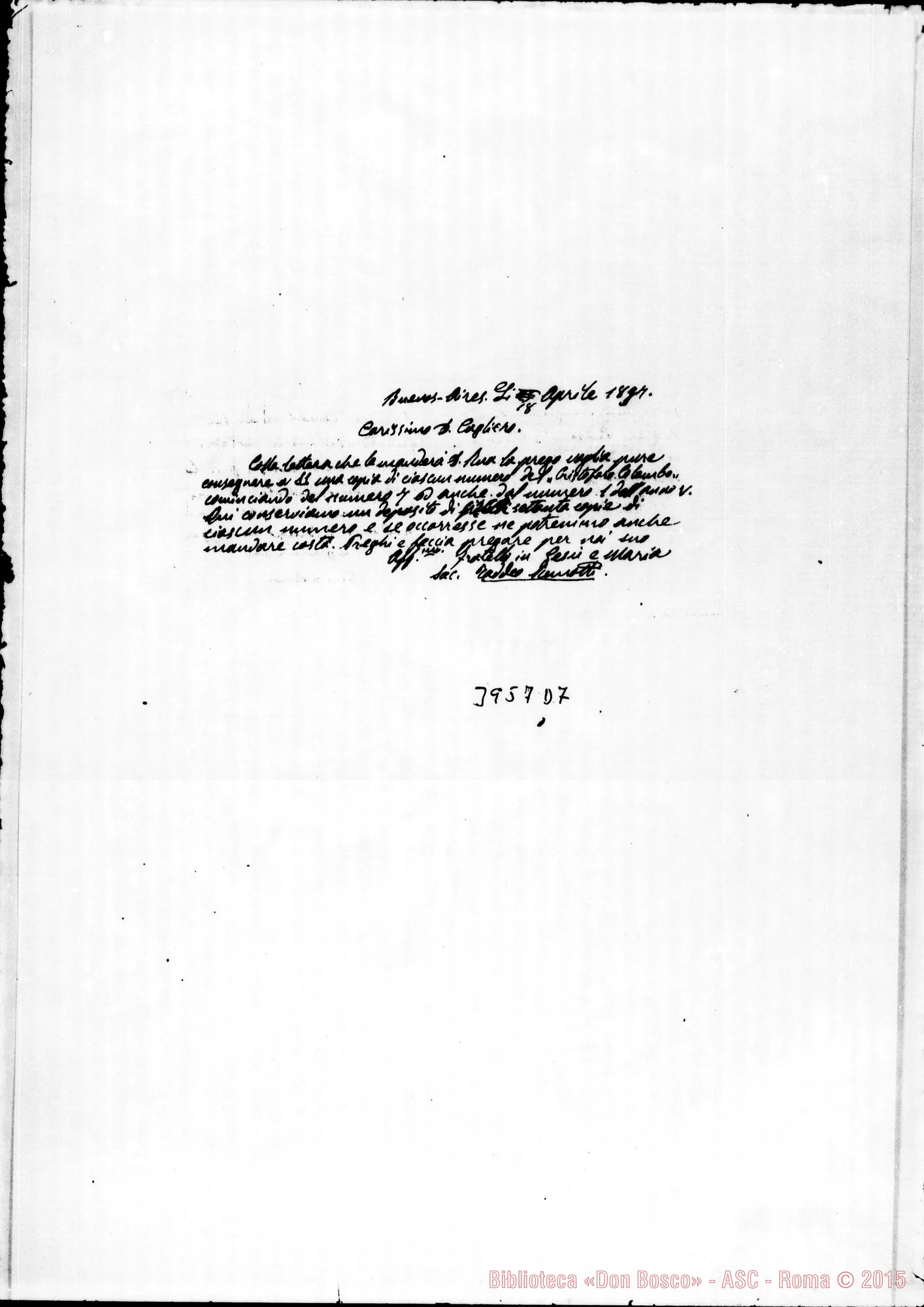 Fotogramma D 7 — « « s.l. s.d. Cfr. orig.