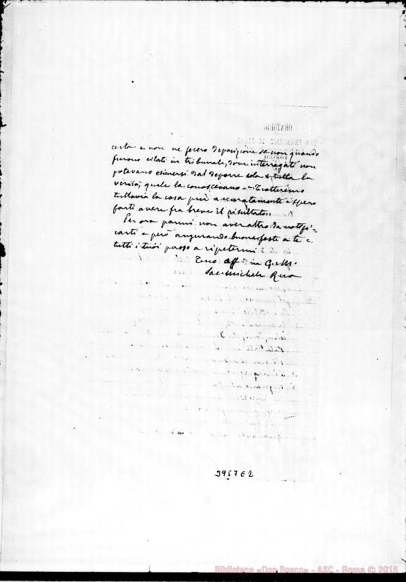 Fotogramma E 2 — « « Torino, 4-04-1898 Cfr. orig.