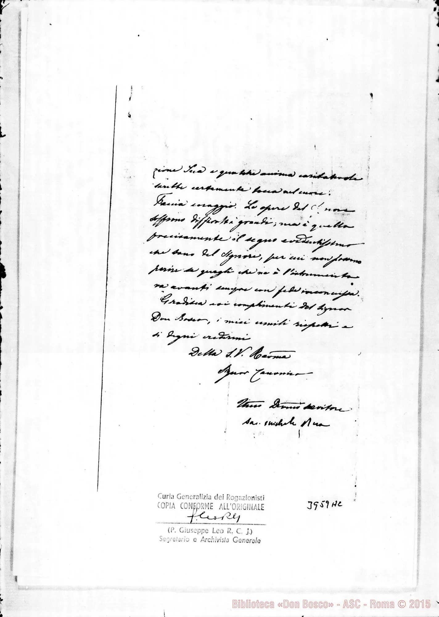 Fotogramma A 2 — De Francia Annibaie, can. Torino, 20-10-1884