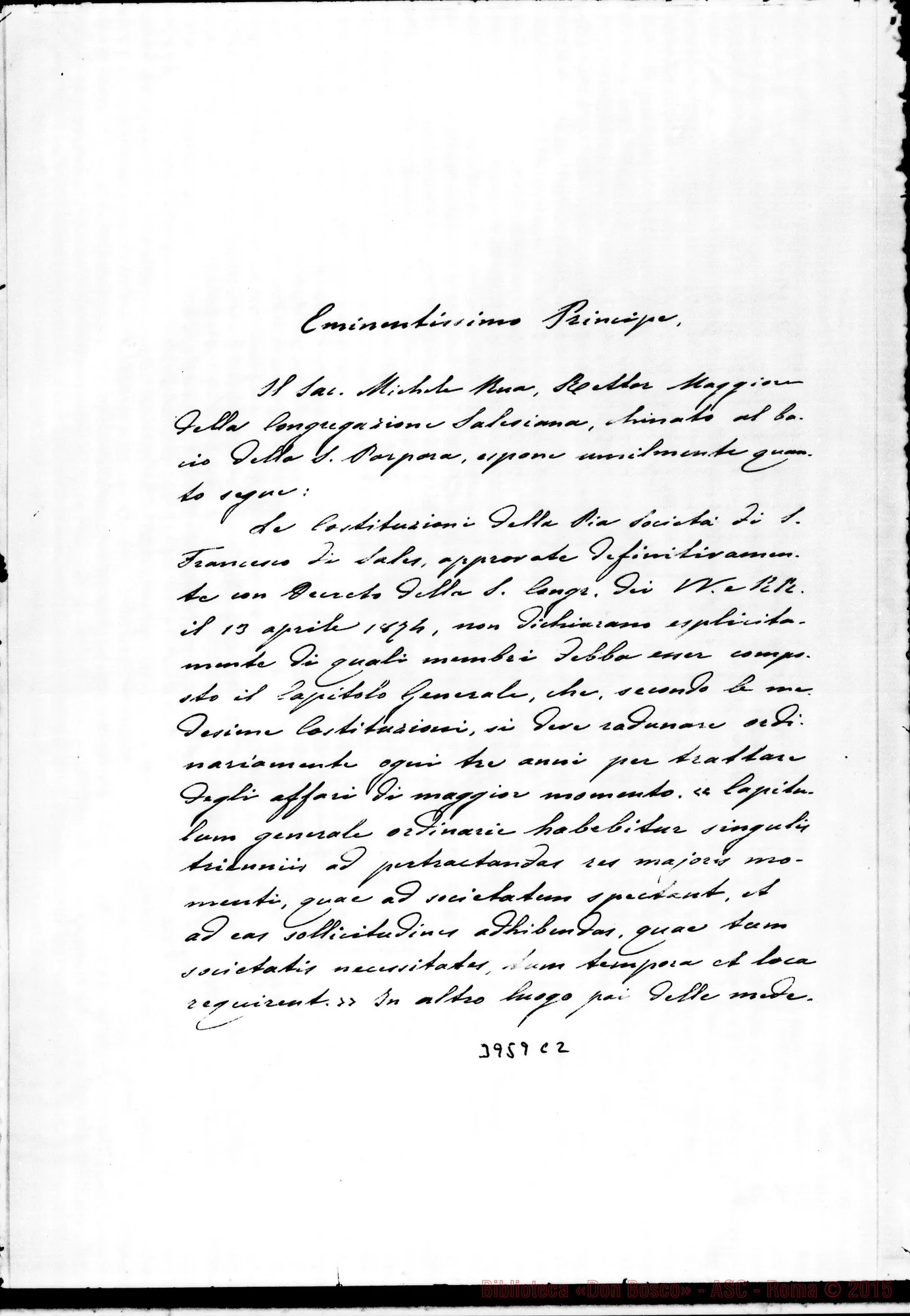 Fotogramma C 2 — Ferrata Domenico, card. pref. S.C. dei W.RR. Torino, s.d. Cfr. orig.