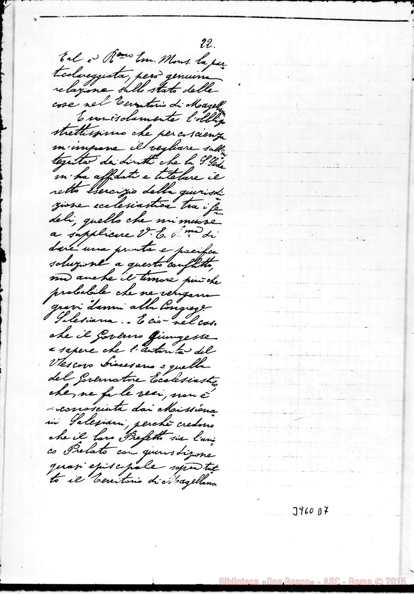 Fotogramma D 7 — Jara Angelo Ramón, vesc. di Ancud Torino, 29-03-1904 Cfr. orig.