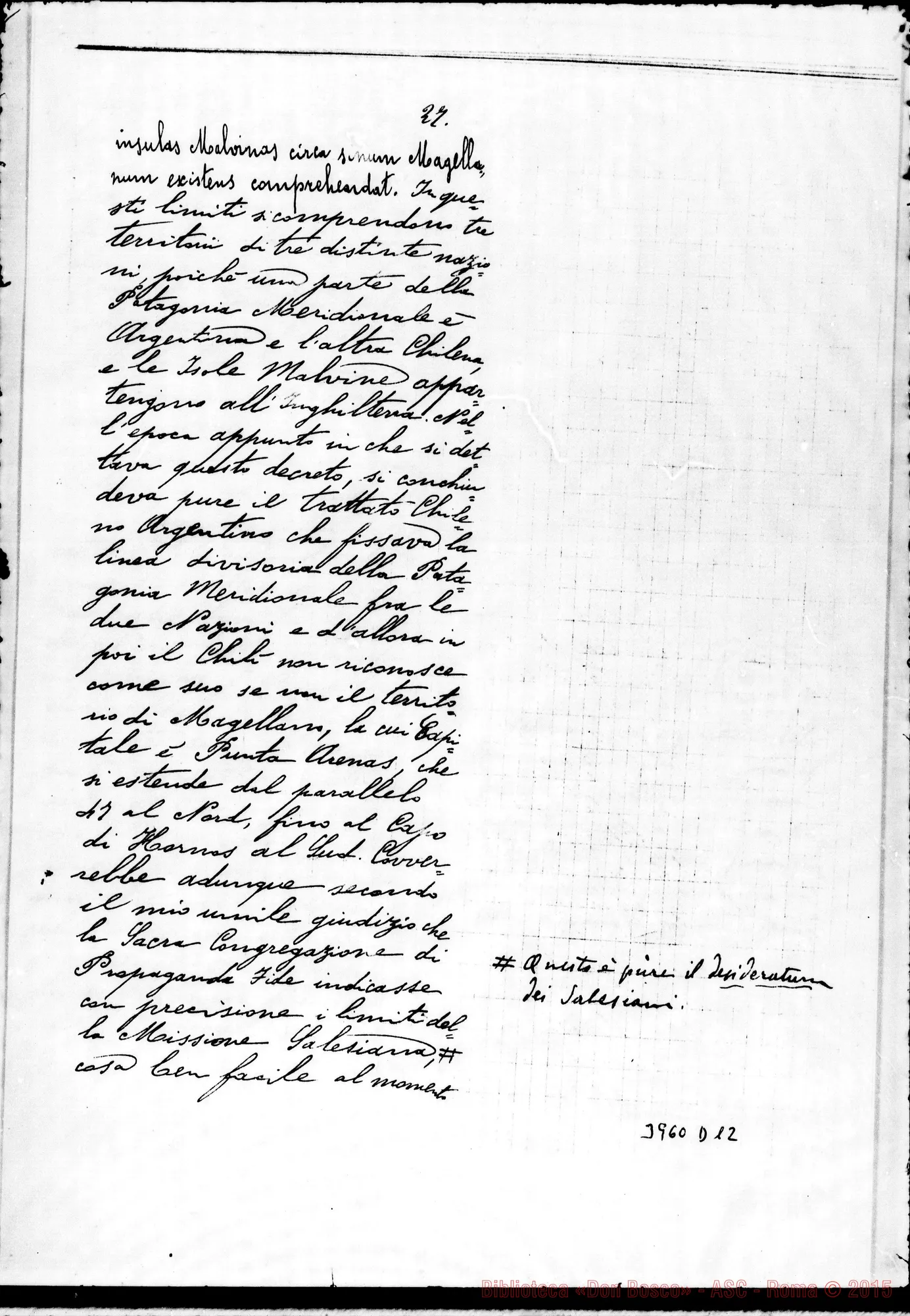 Fotogramma D 12 — Jara Angelo Ramón, vesc. di Ancud Torino, 29-03-1904 Cfr. orig.