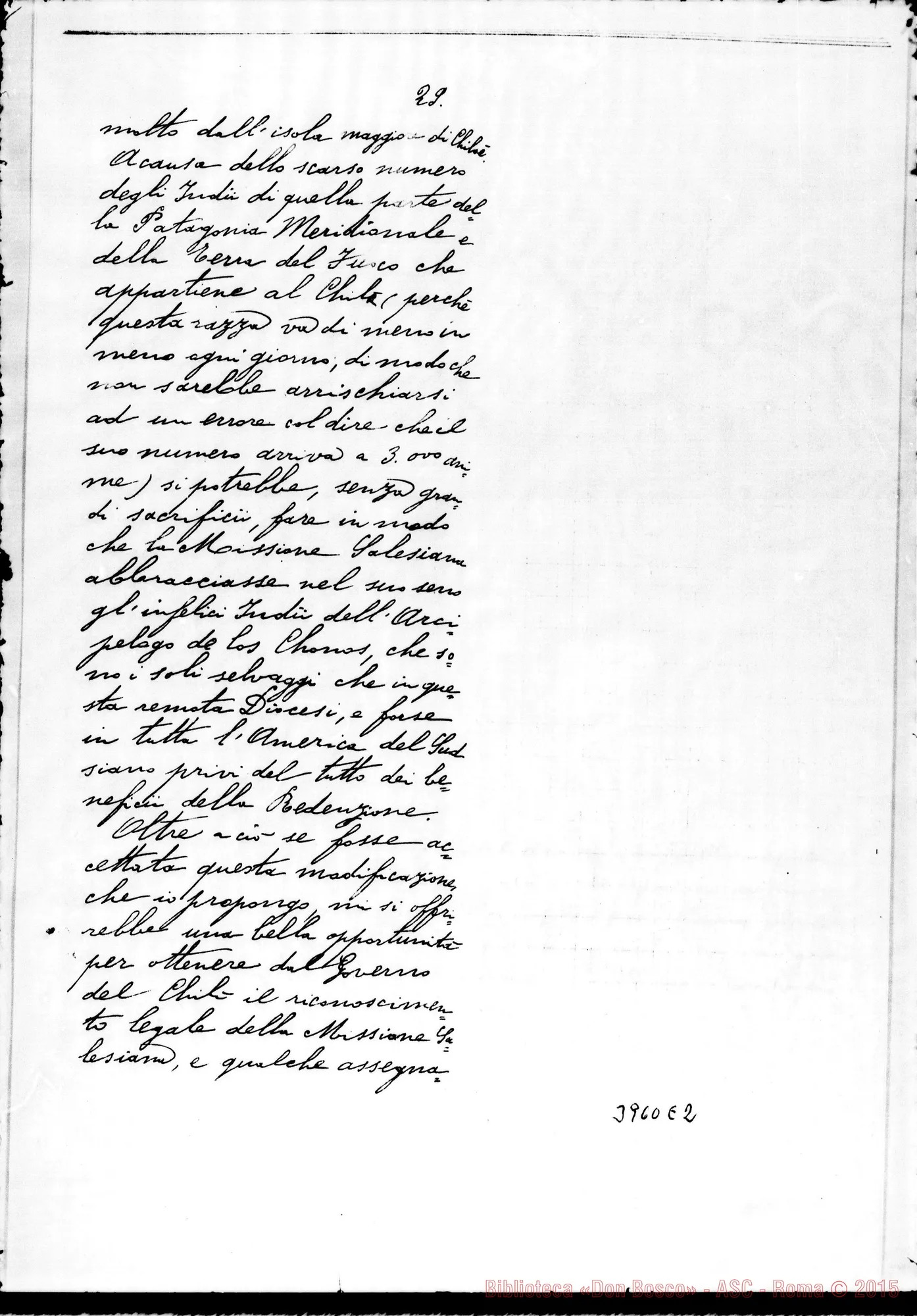 Fotogramma E 2 — Jara Angelo Ramón, vesc. di Ancud Torino, 29-03-1904 Cfr. orig.