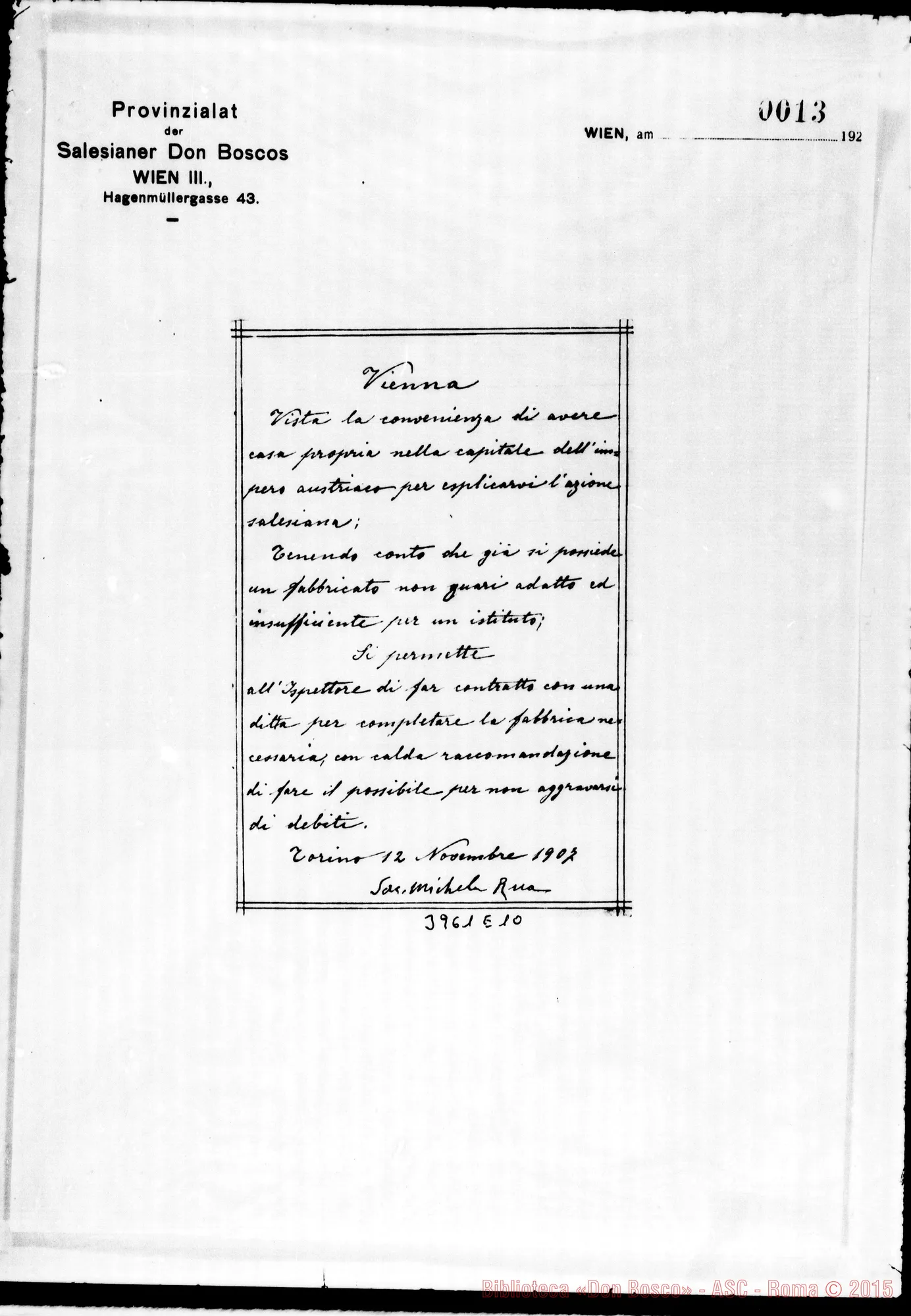Fotogramma E 10 — « « Torino, 12-11-1907