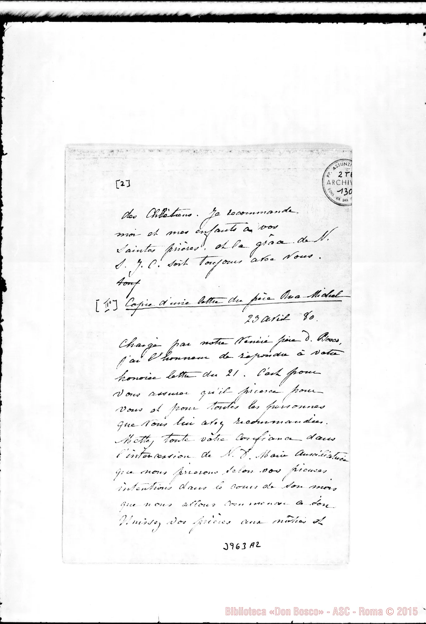 Fotogramma A 2 — Milleret, Mère Eugénie Torino, 23-04-1880