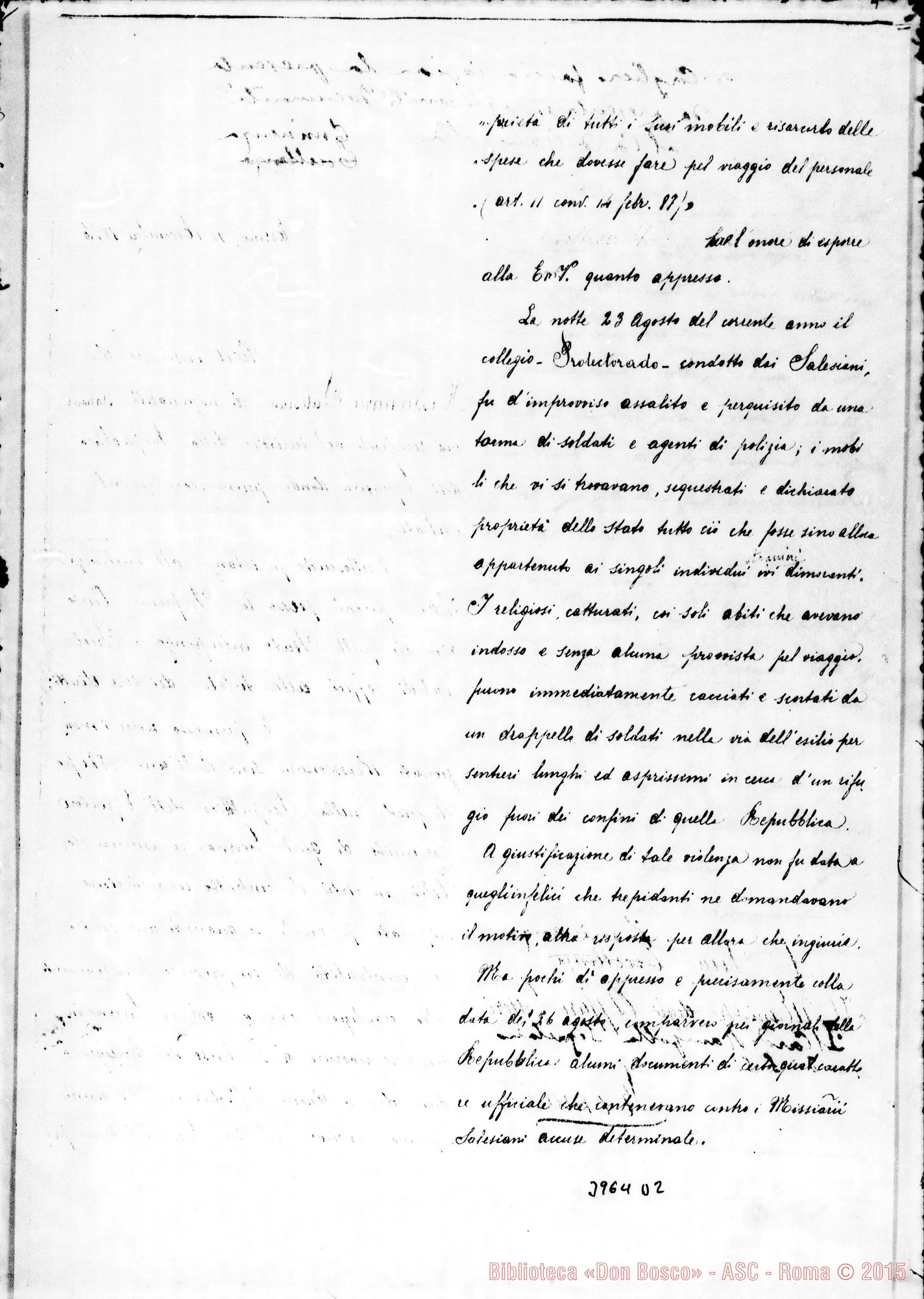 Fotogramma D 2 — « « Torino, 11-11-1896 Cfr. orig.