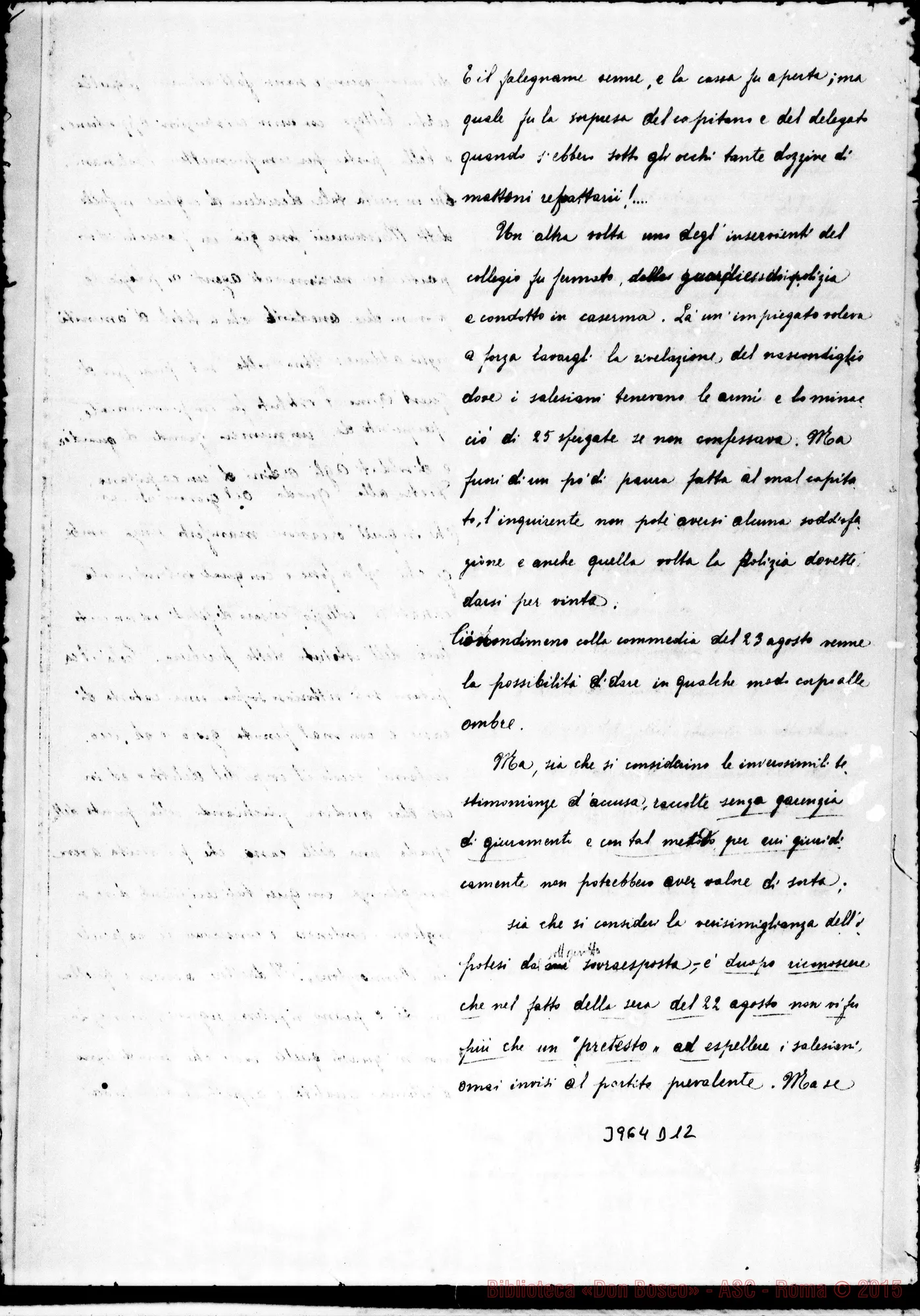 Fotogramma D 12 — « « Torino, 11-11-1896 Cfr. orig.