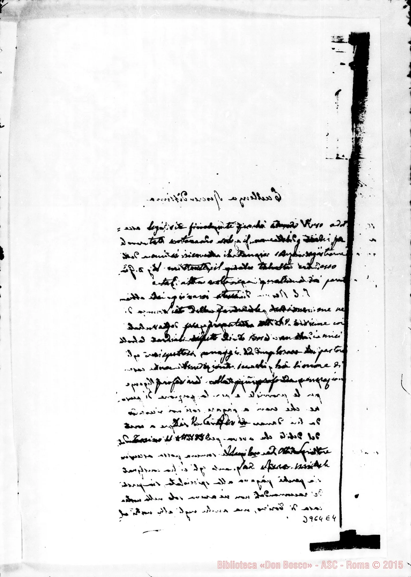 Fotogramma E 4 — Reggio Tommaso, vesc. Torino, 11-10-1880 All. trascrizione E lett. del Vesc. al Card. Pref. del Concilio di Roma, 11-11-1880