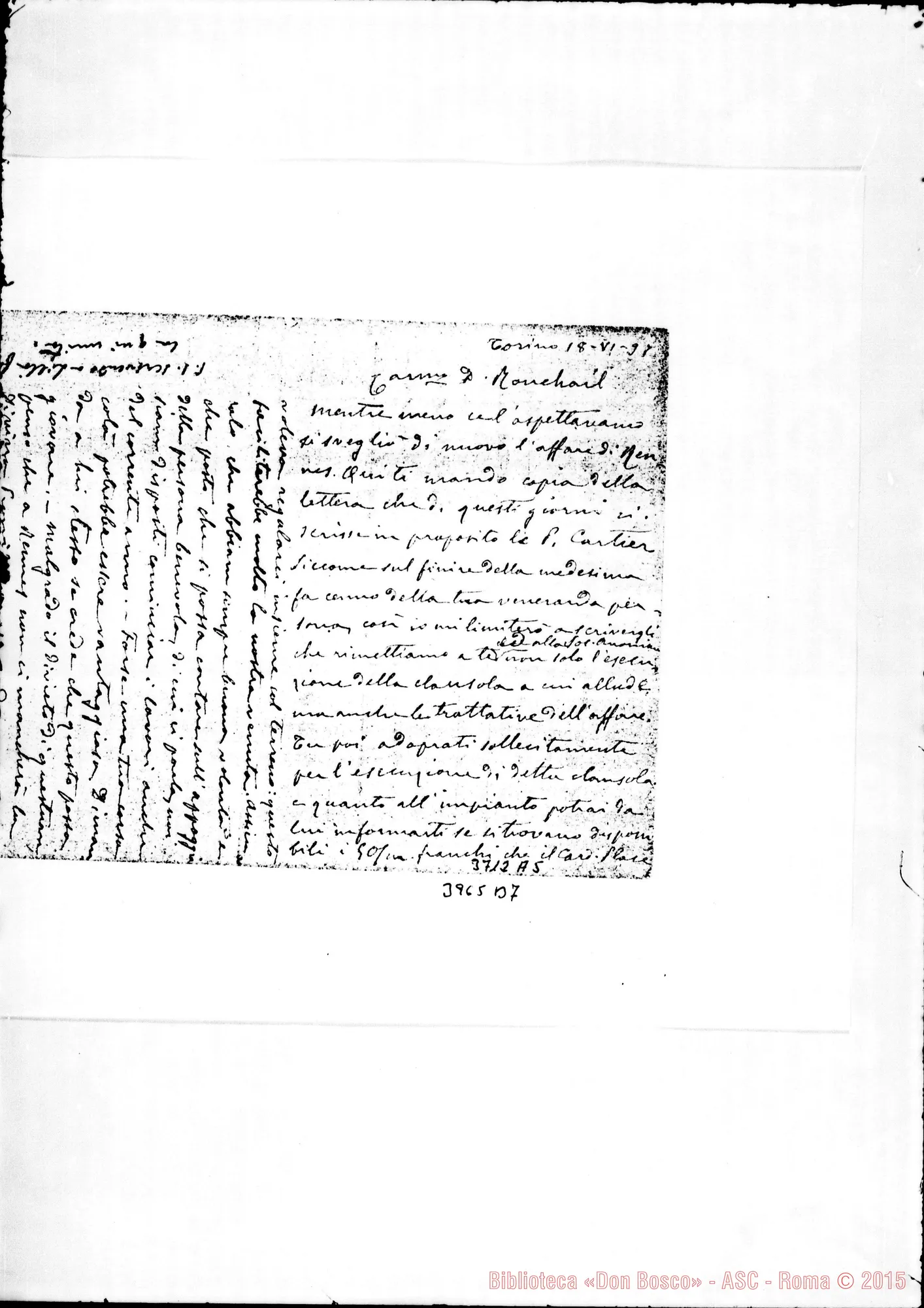 Fotogramma B 7 — Ronchail Giuseppe, SDB Torino, 18-06-1897