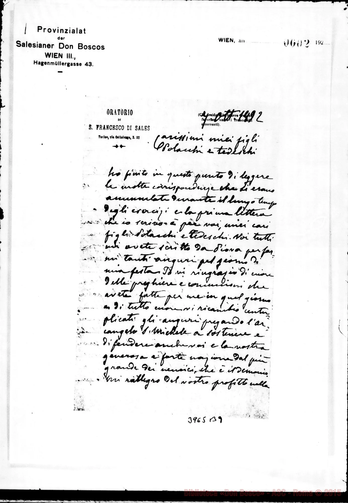 Fotogramma B 9 — Salesiani: polacchi E tedeschi Torino, 7-10-1892