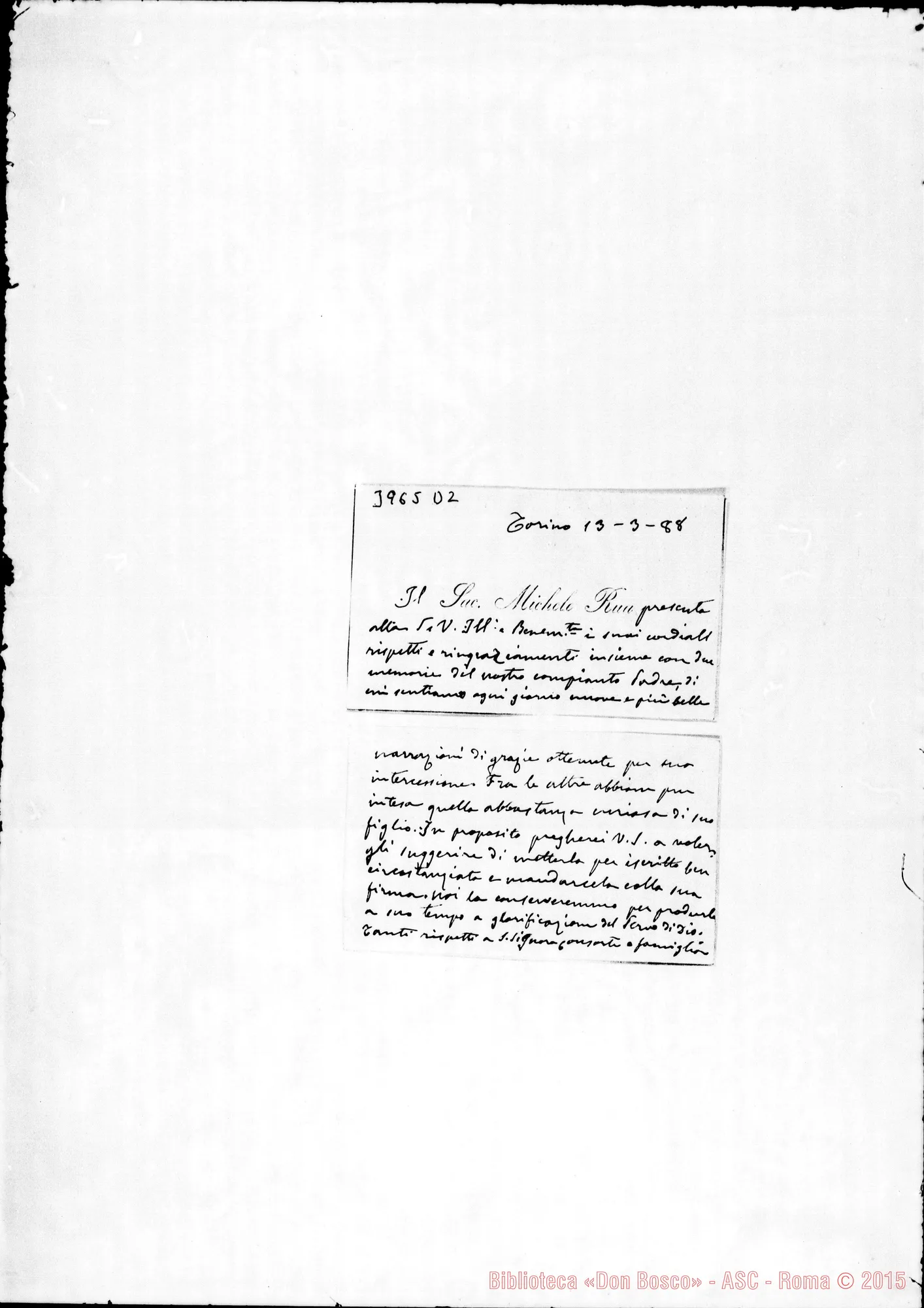 Fotogramma D 2 — Soldati Gabriella, sig.ra Torino, 13-03-1888 Biglietto da visita