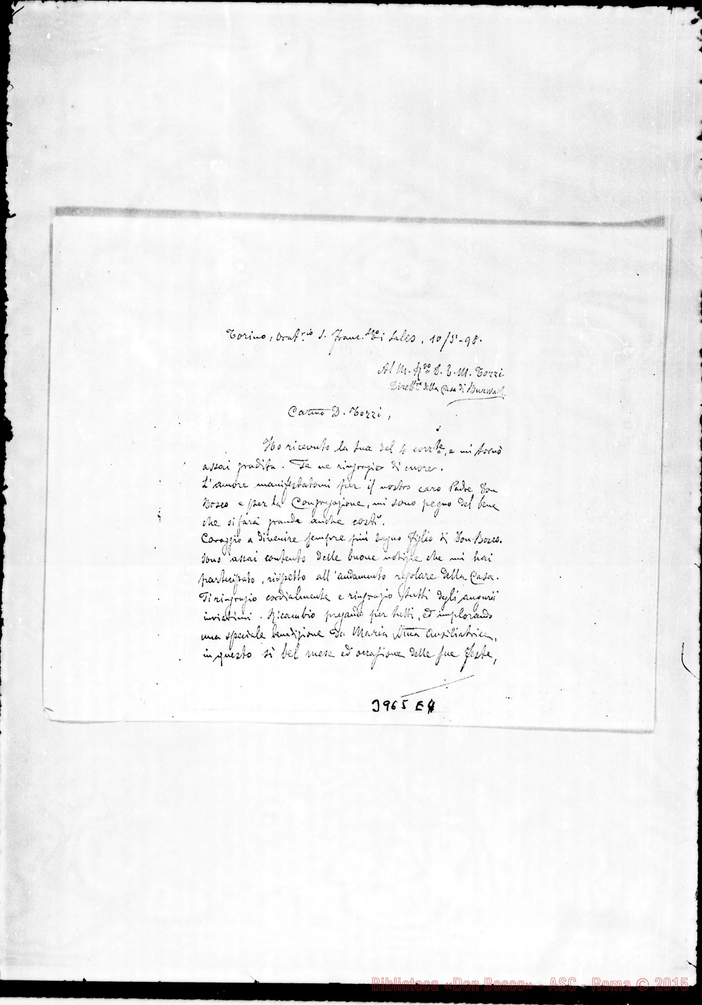 Fotogramma E 4 — Tozzi Enea, SDB Torino, 10-05-1898