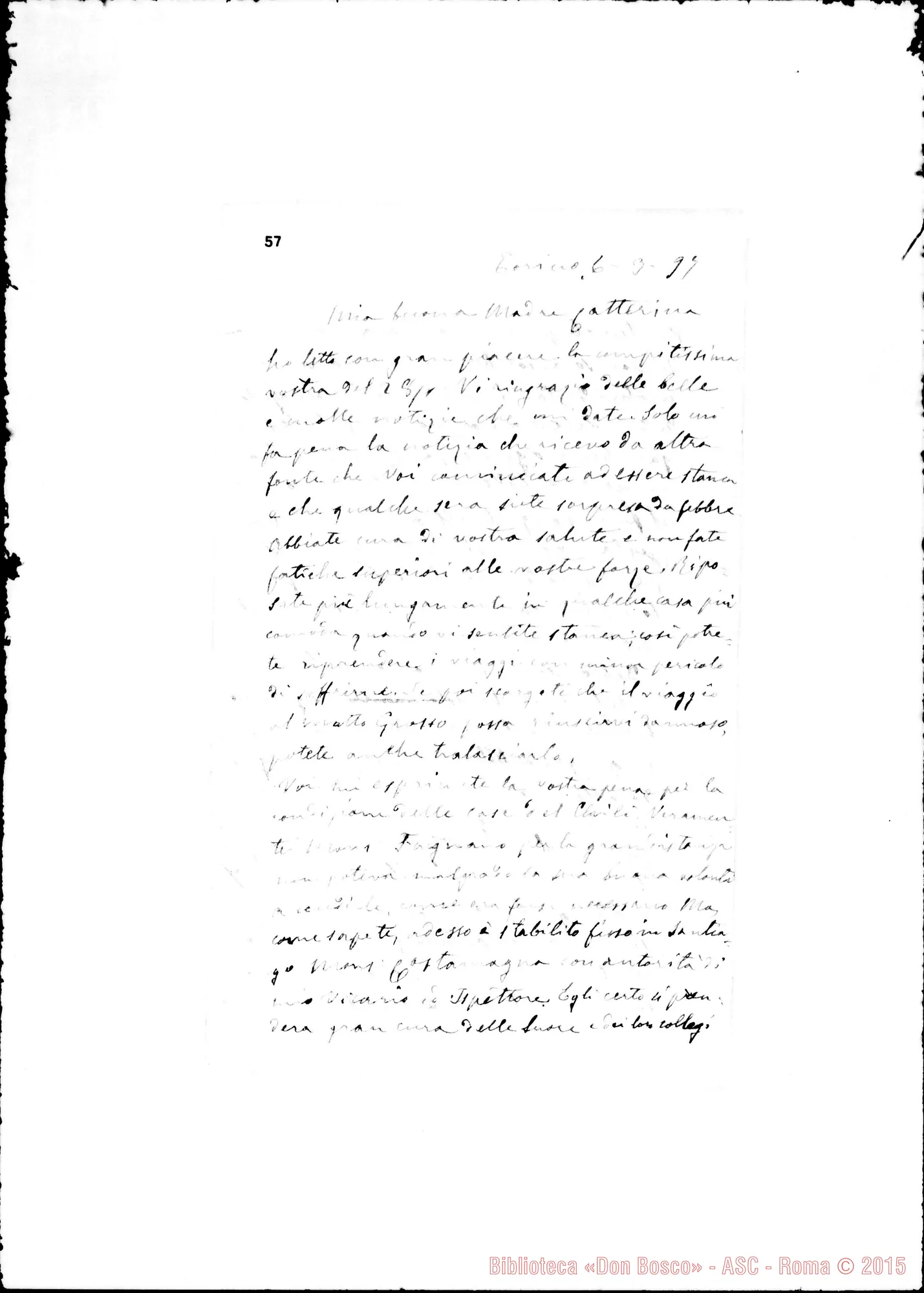 Fotogramma C 7 — « « Torino, 6-03-1897 Segue: lett. di Costamagna G., Santiago 7-07-1897