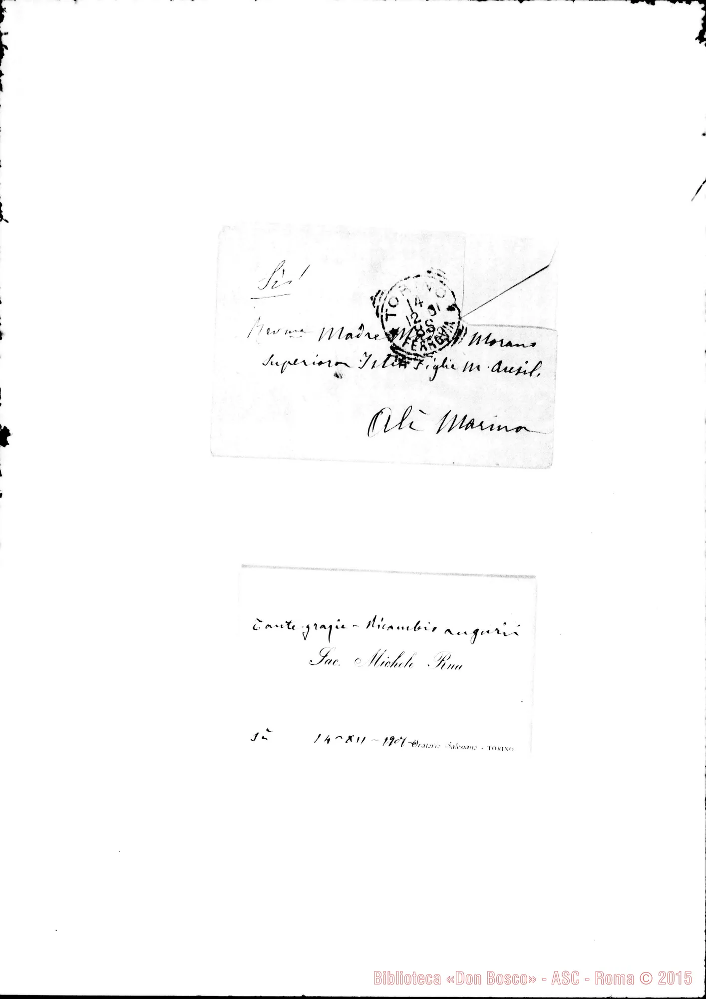 Fotogramma C 7 — « « Torino, 14-12-1907 Biglietto