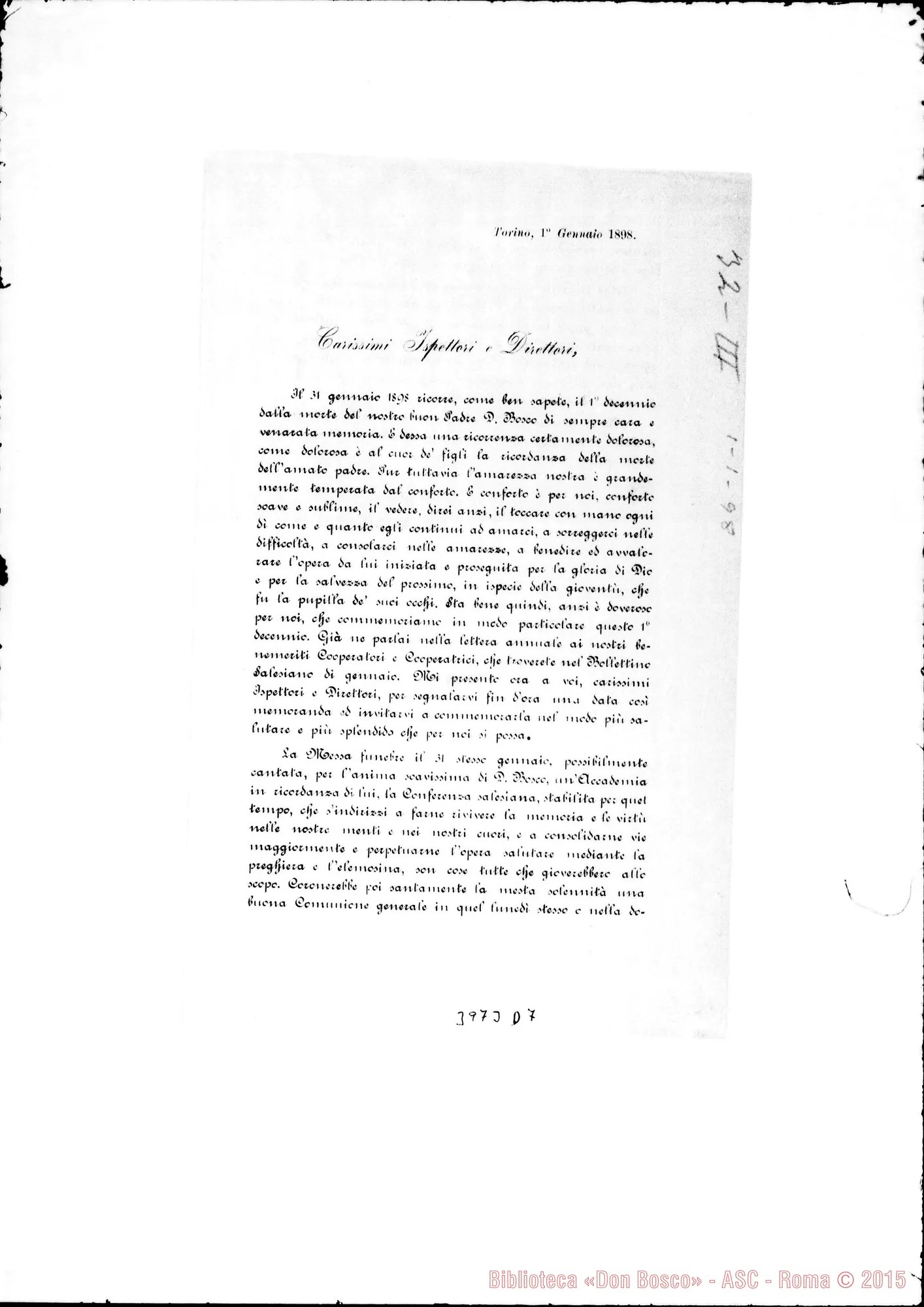 Fotogramma D 7 — 1-01-1898: Nel primo decennio della morte di D. Bosco. Stampato
