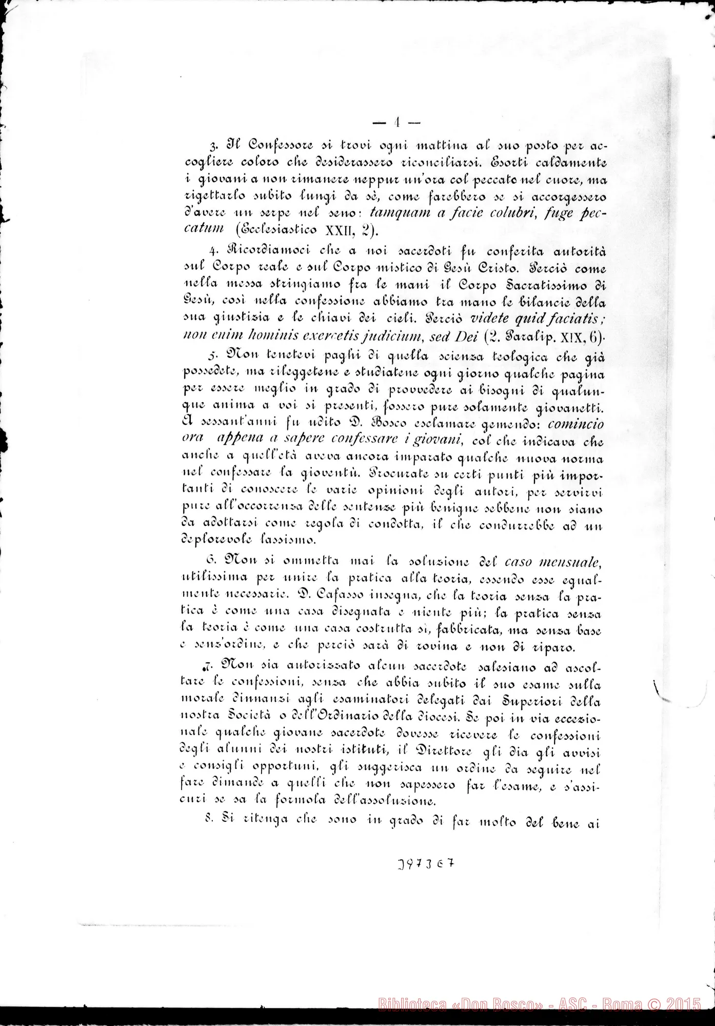 Fotogramma E 7 — 29-11- «Foste collocati sul candelabro…» Ms. allogr. E stampato