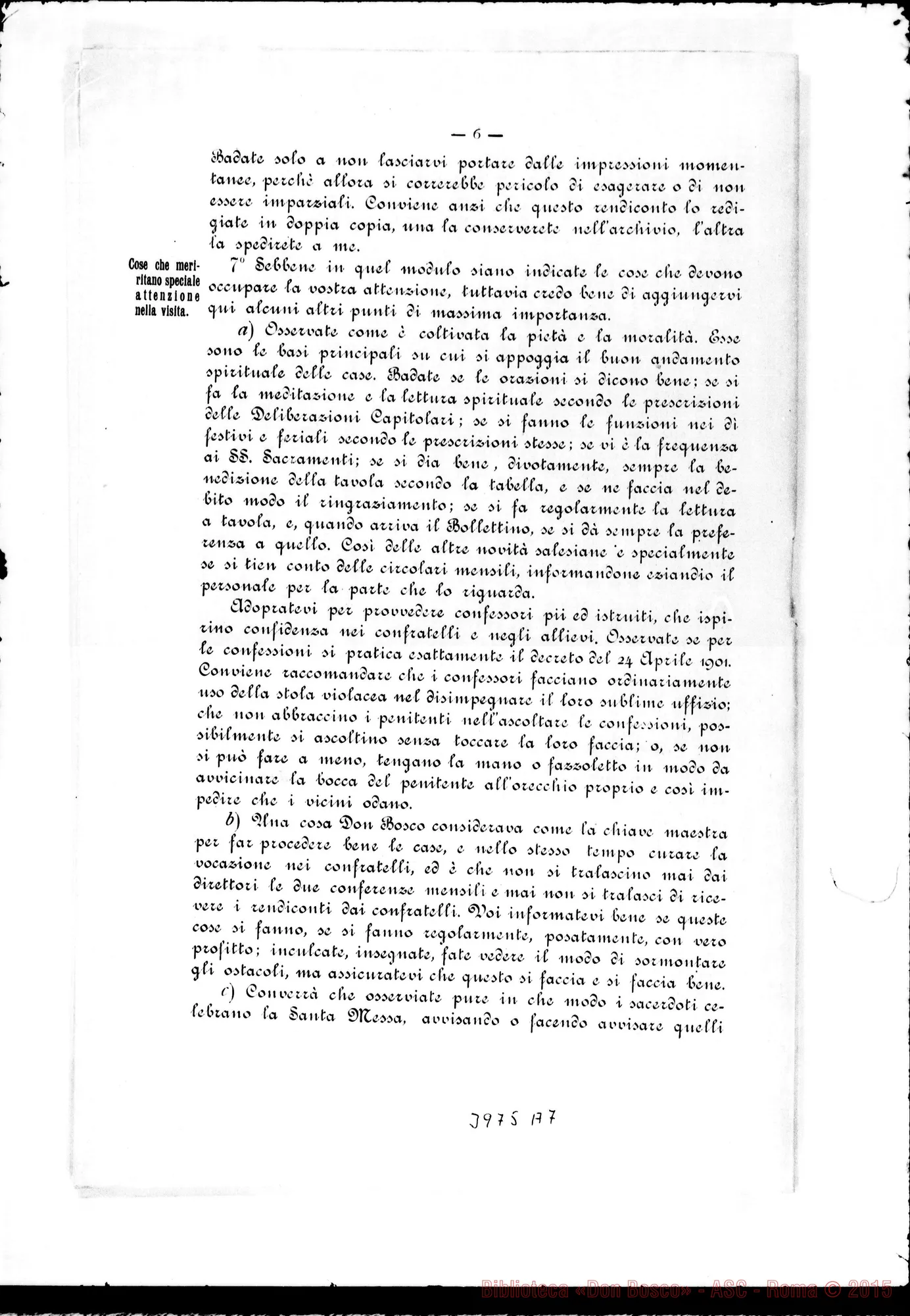 Fotogramma A 7 — 25-12-1902: Sull’organizzazione delle Ispettorie. Stampato