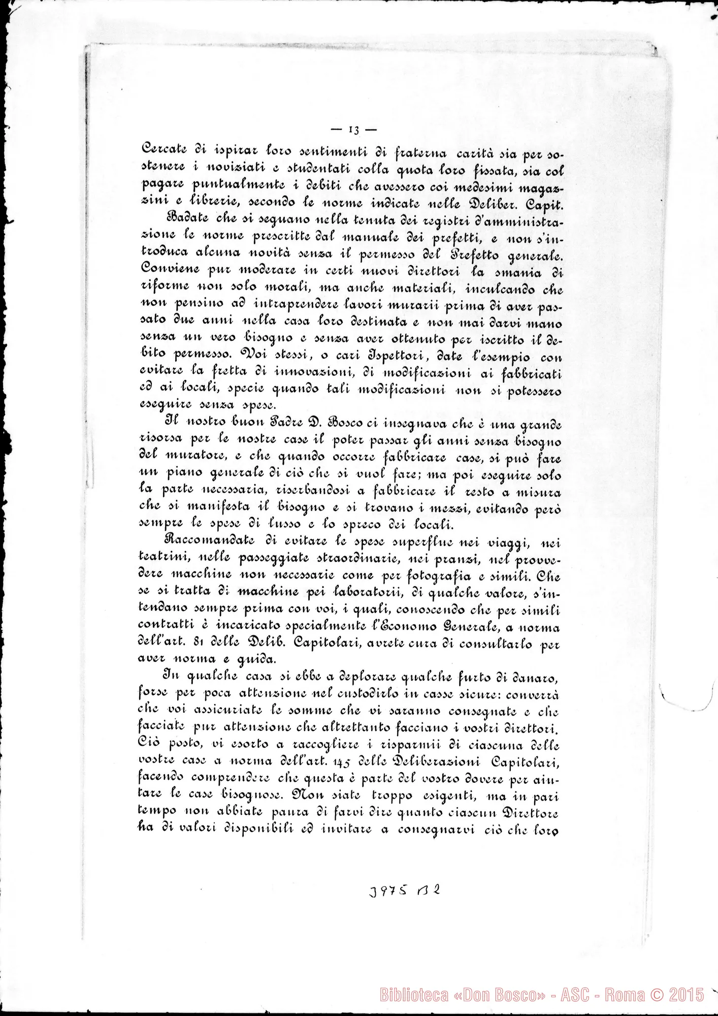 Fotogramma B 2 — 25-12-1902: Sull’organizzazione delle Ispettorie. Stampato