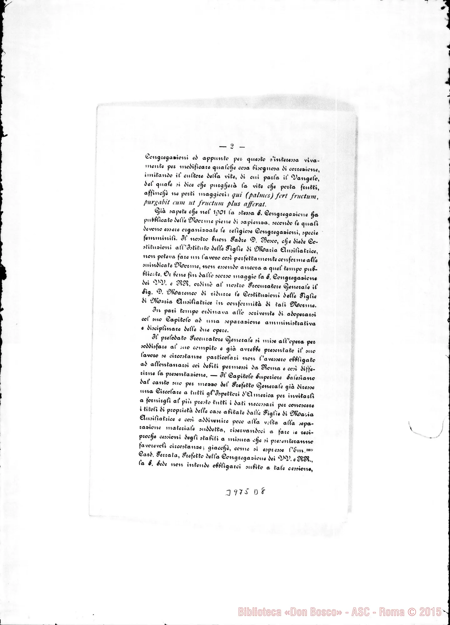 Fotogramma D 8 — 25-11- I Salesiani E le F.M.A.. Ms. allogr. E stampato