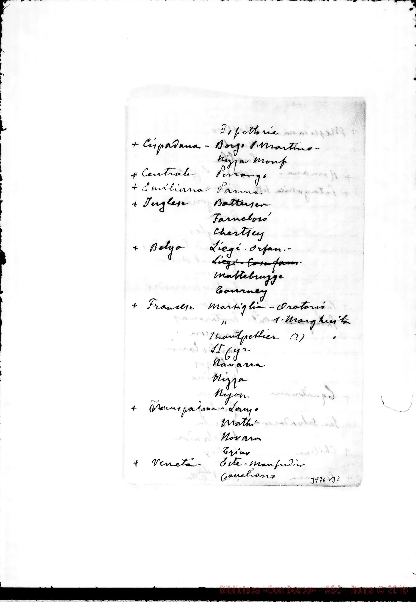 Fotogramma B 2 — 12- Ancora sulla Pia Società E l’istituto delle Suore. Ms. allogr. con correz. e aggiunte autogr. Rua