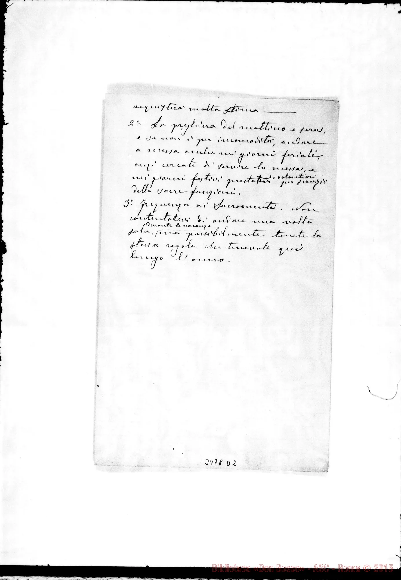 Fotogramma D 2 — 16-08- Avvisi per le vacanze. Ms. di D. Lazzero